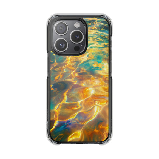Golden Tides Magnetic Clear Impact iPhone Case