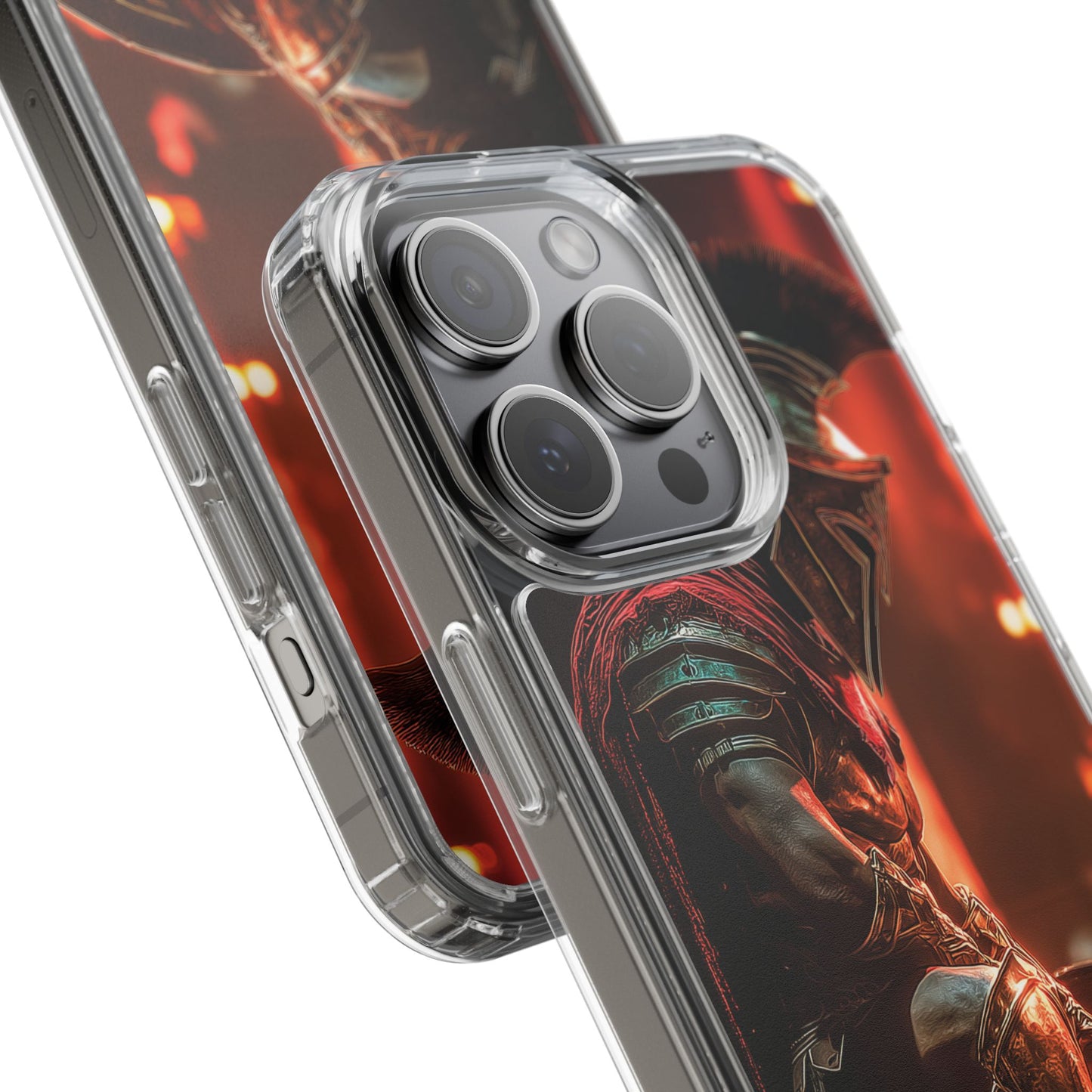 Leonidas Edition Spartan Warrior iPhone Case – Rugged Clear Protection with Bold Battle Inspired Design