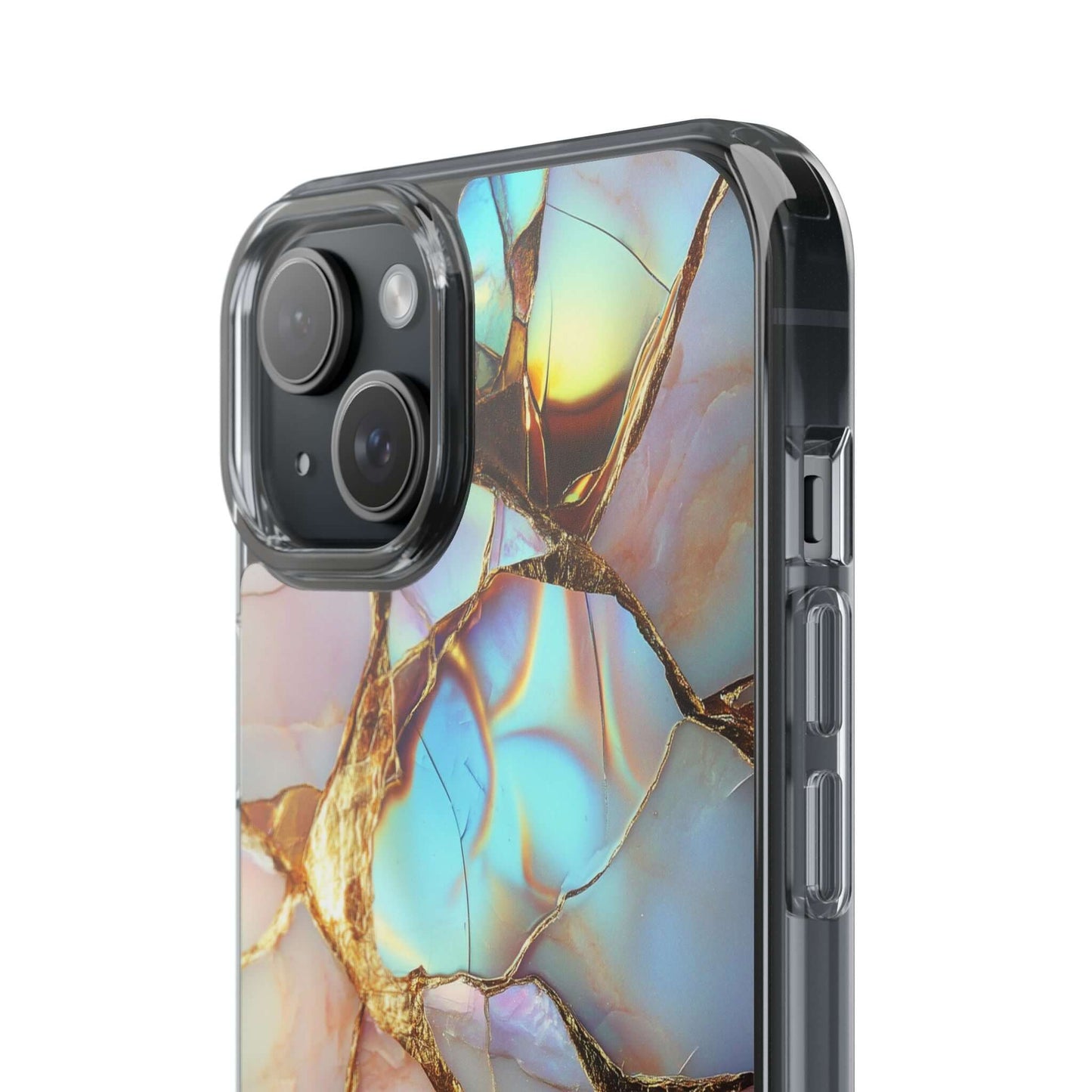 Elegant Iridescent Gold Marble iPhone Case