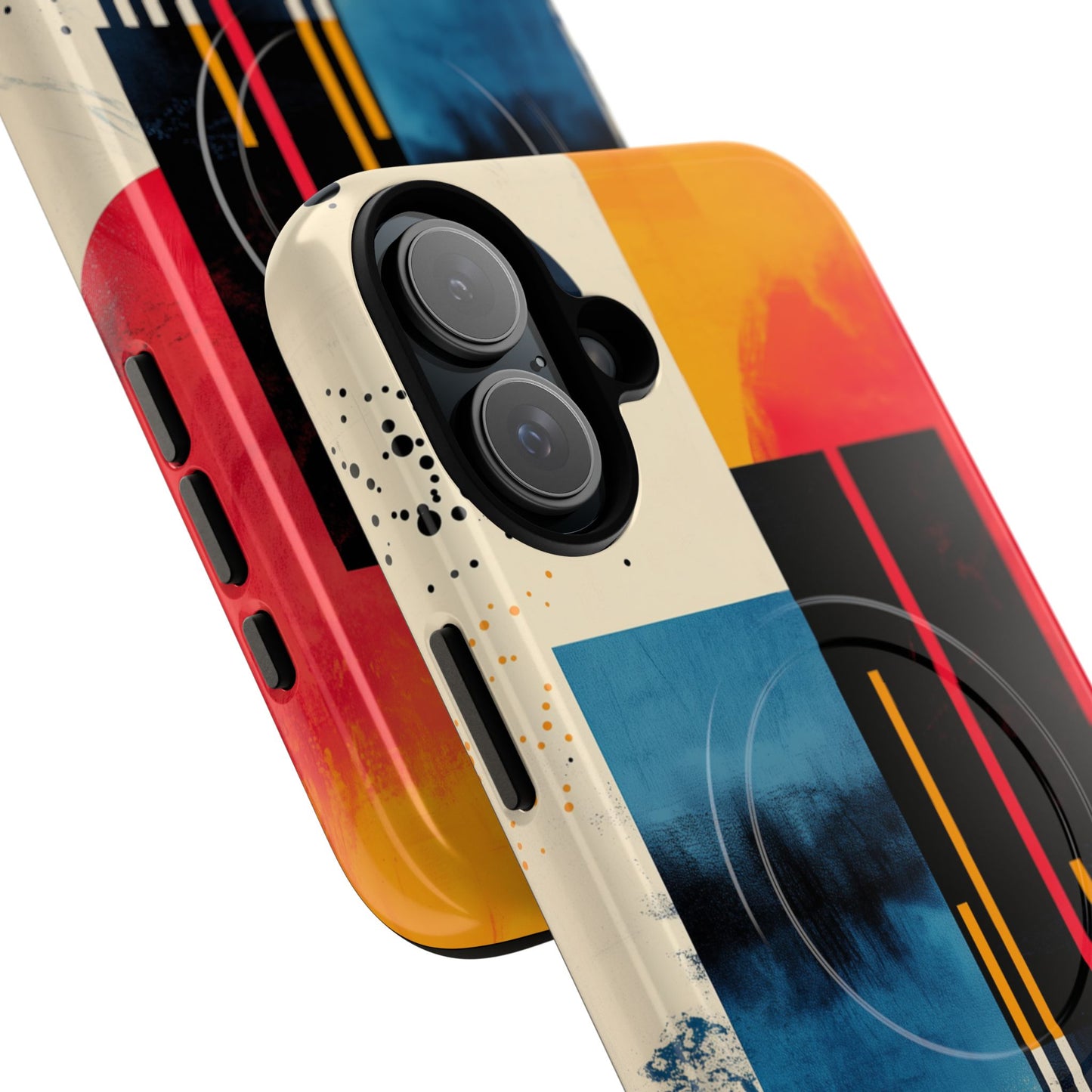Abstract Tough Magnetic Phone Case - Colorful Geometric Design
