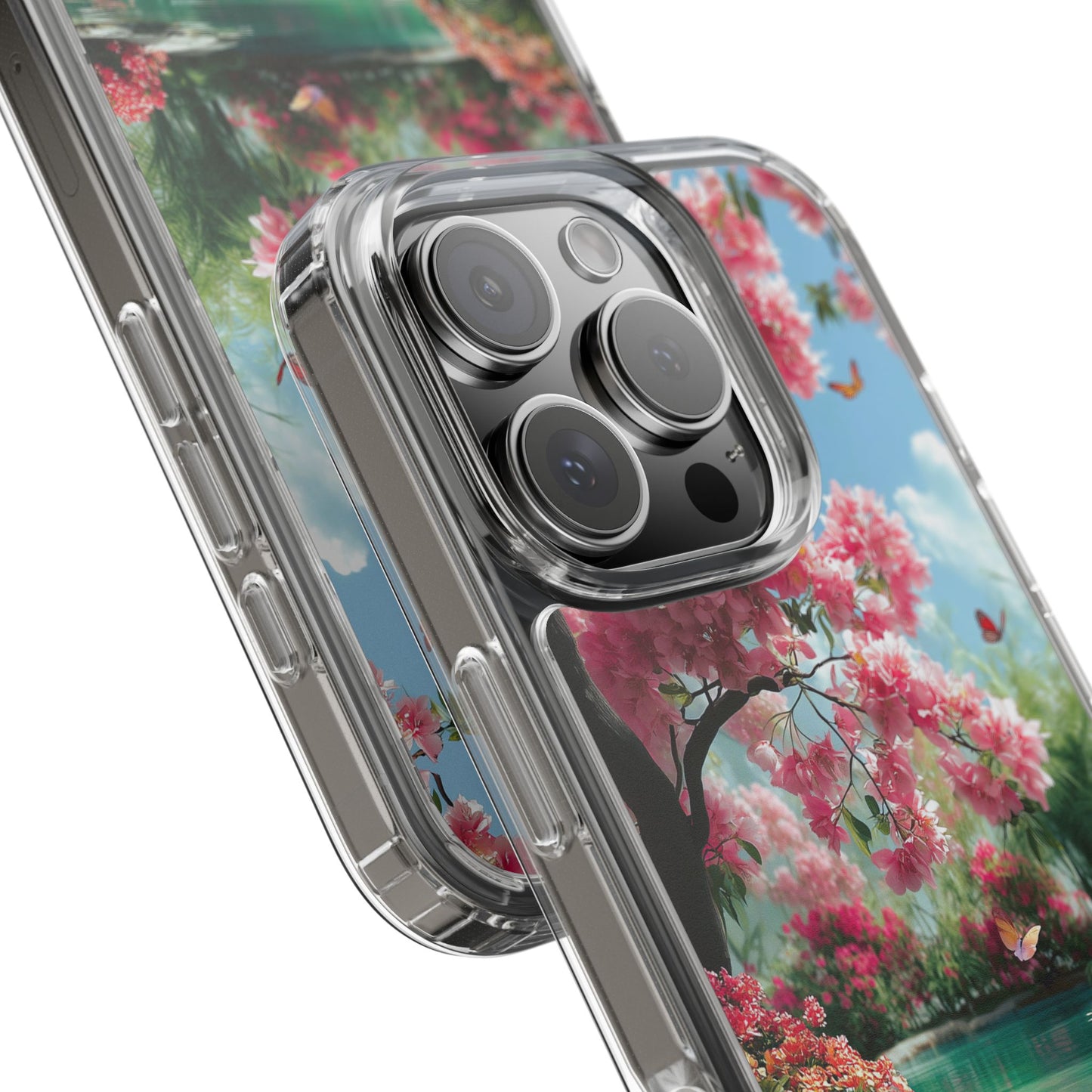 Enchanted Blossom Tree Clear iPhone Case – Boho Floral Nature Design