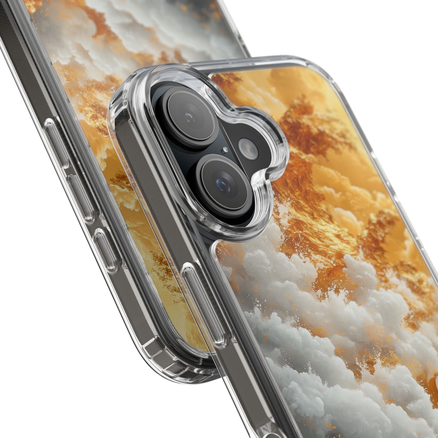 Golden Wave Clear iPhone Case - Stylish Protection for Your Smartphone