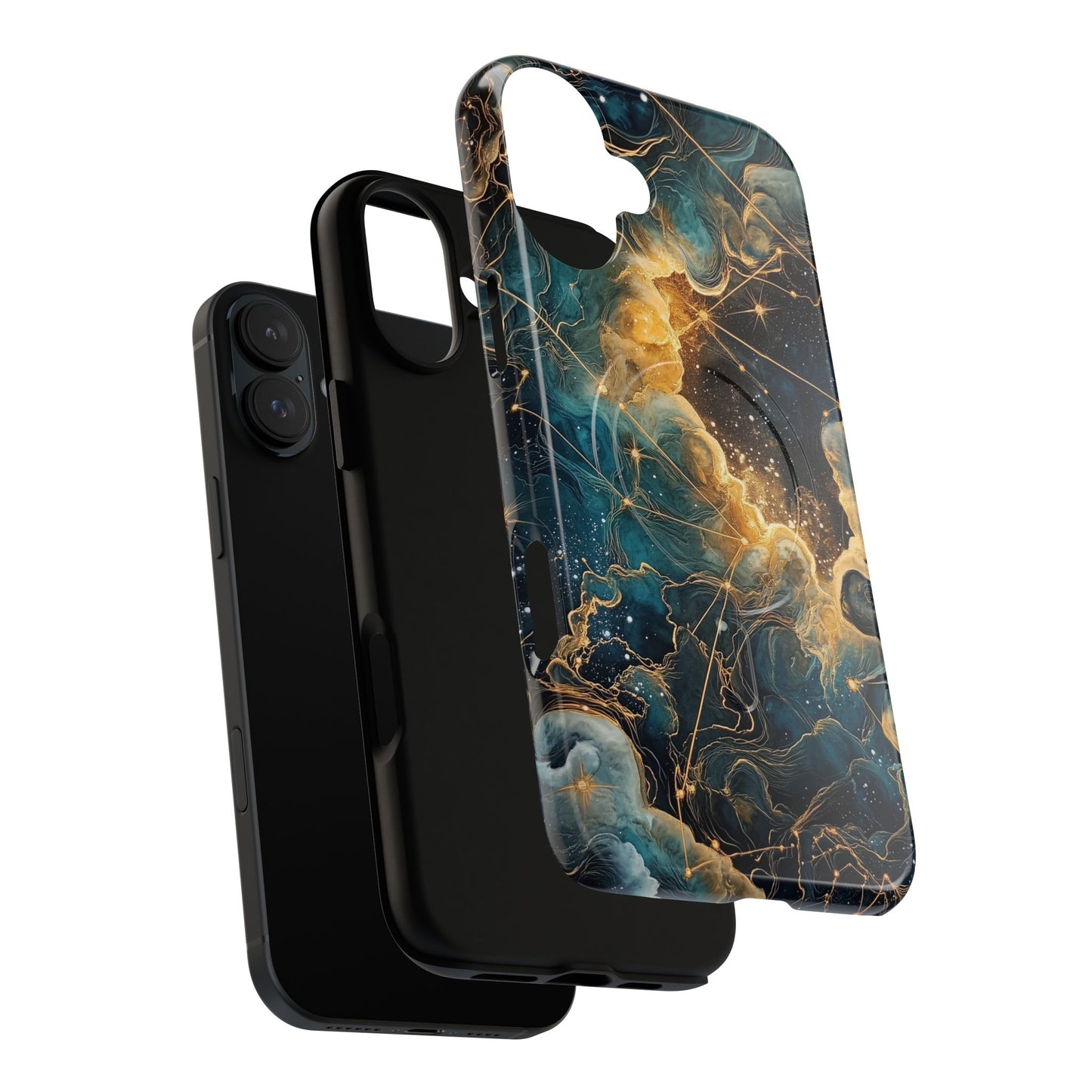 Cosmic Tough Magnetic iPhone Case - Nebula Design, Durable Protection