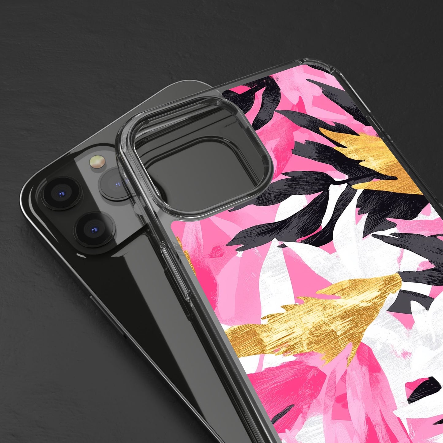 Floral Clear iPhone Case - Stylish Protection with Colorful Design