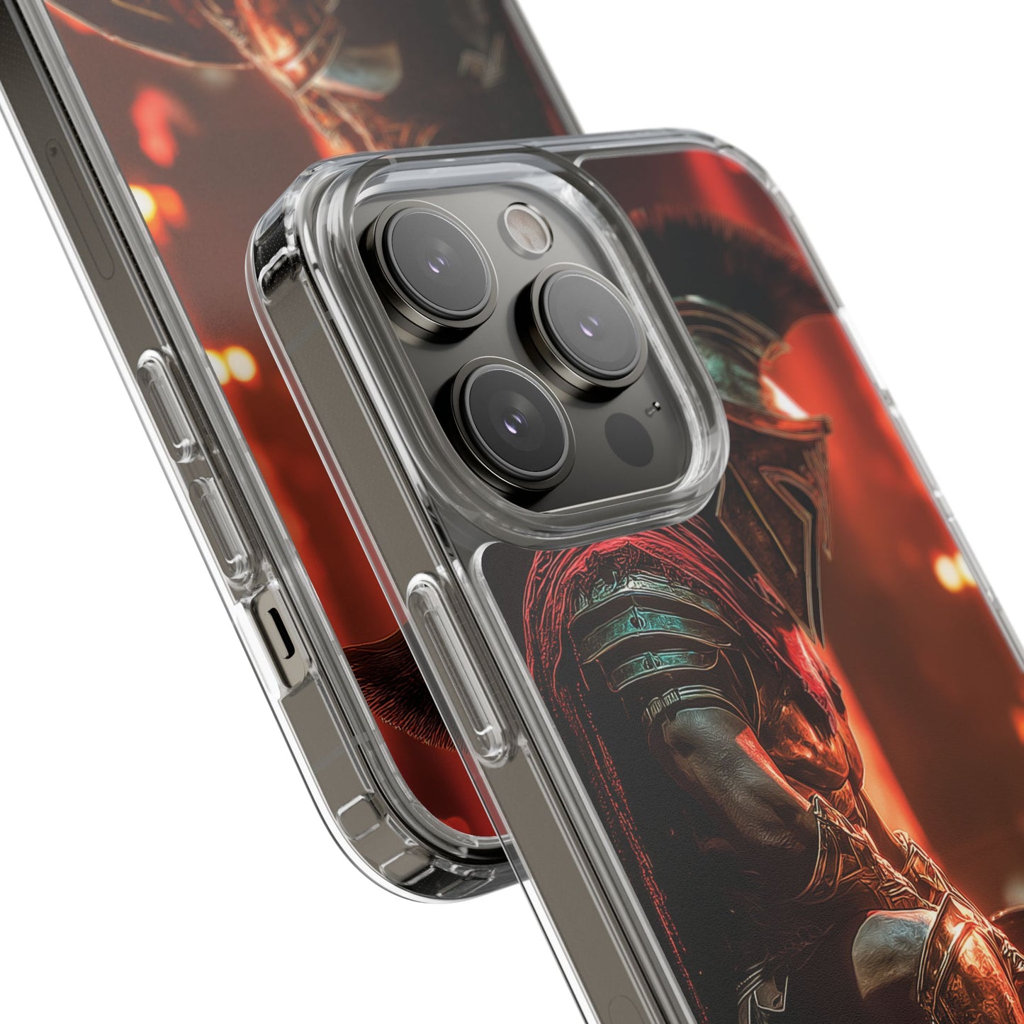 Leonidas Edition Spartan Warrior iPhone Case – Rugged Clear Protection with Bold Battle Inspired Design