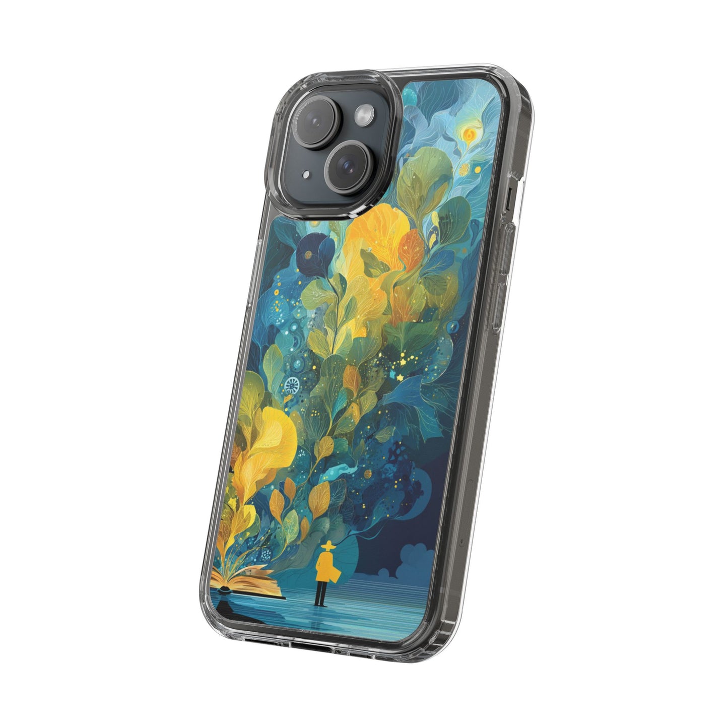 Artistic Reader Clear Phone Case - Design for Creative Souls