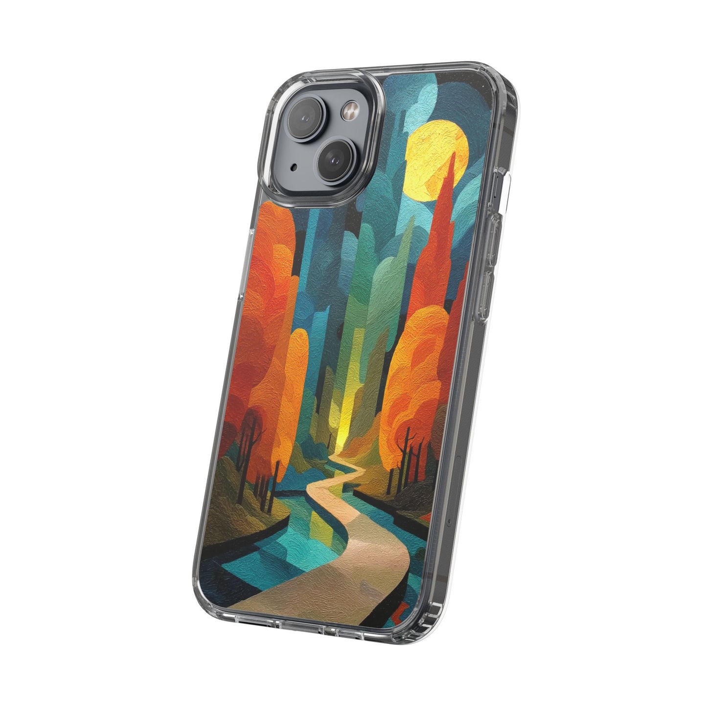 Vibrant Deep Art Landscape Phone Case - Clear Protective Cover for Nature Lovers