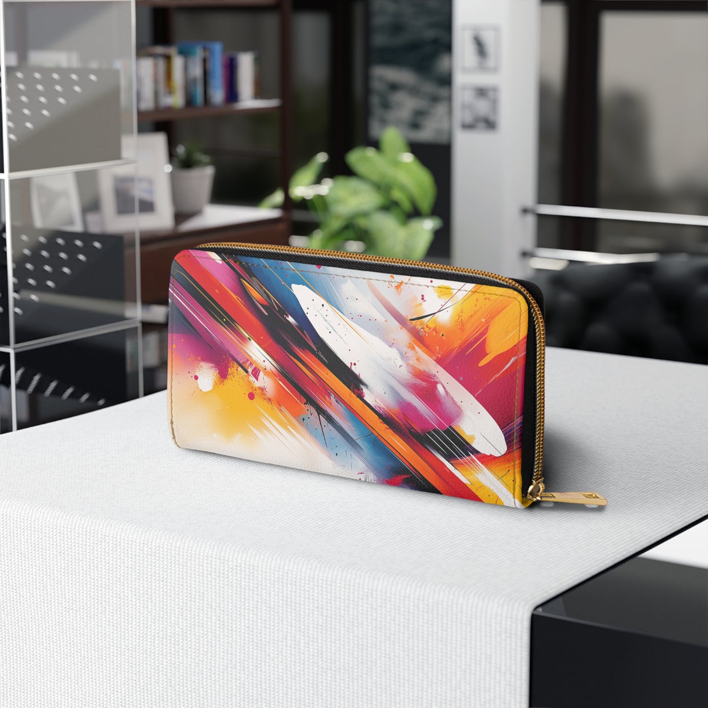 Bold Abstract Art Cell Phone Clutch Wallet