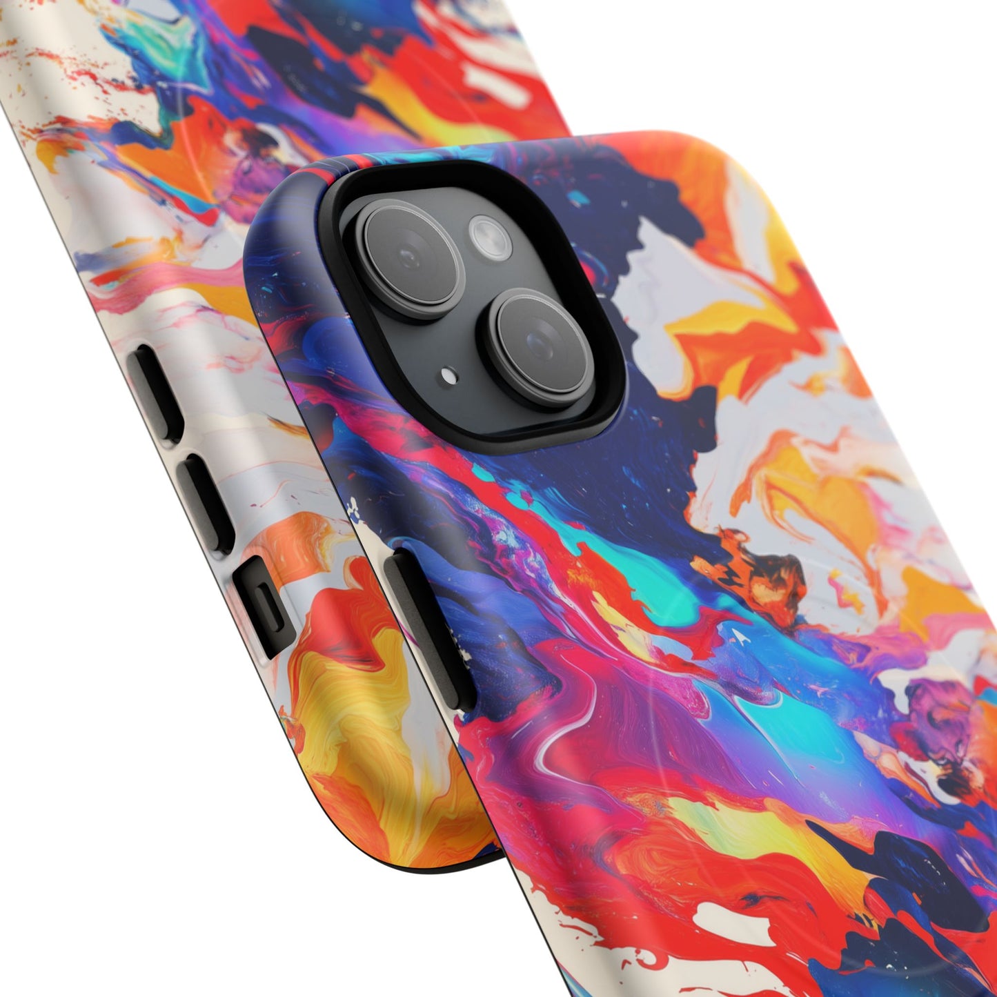 Vibrant Tough Magnetic Case - Color Splash Design for iPhone