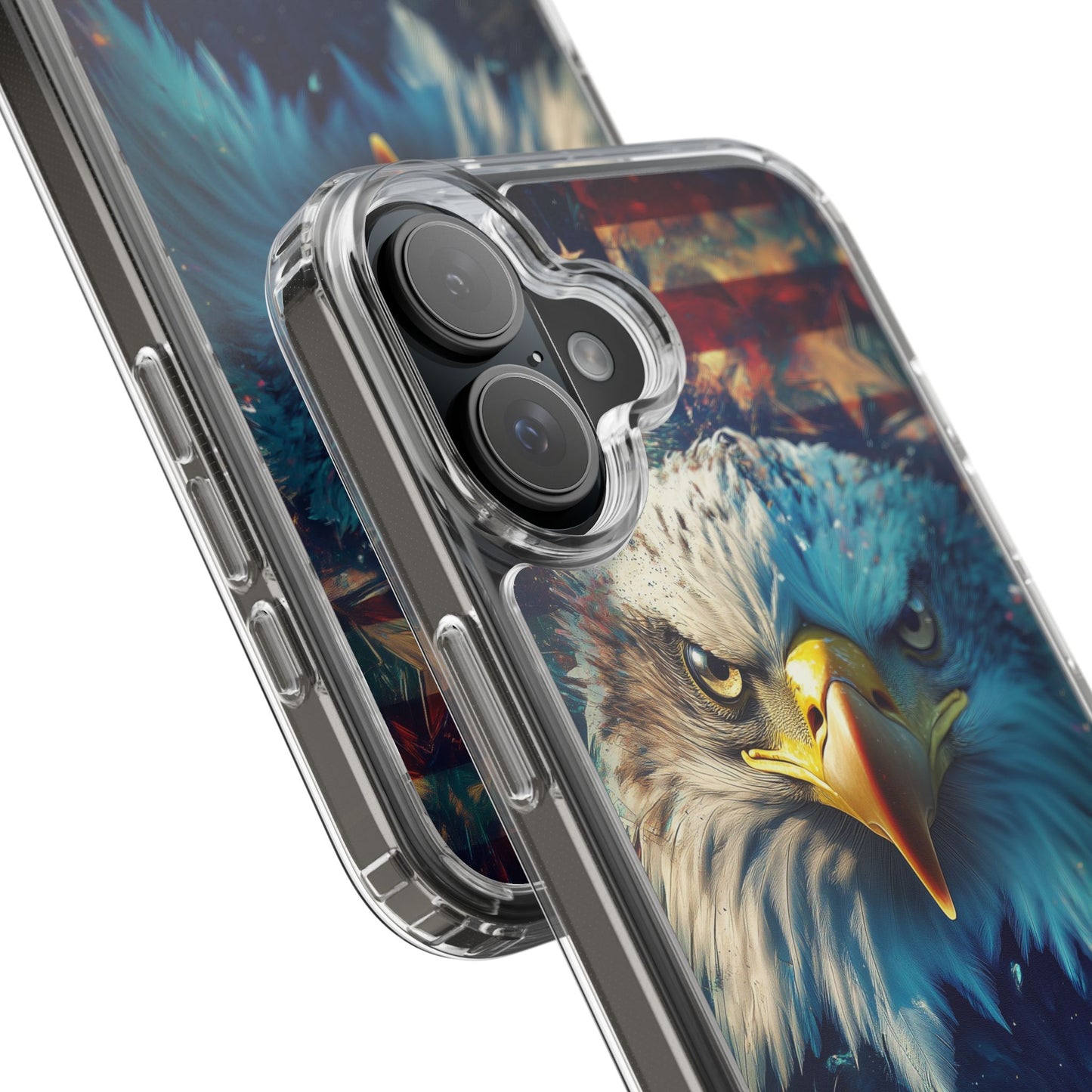 USA Eagle Design Clear Phone Case - Patriotic and Stylish