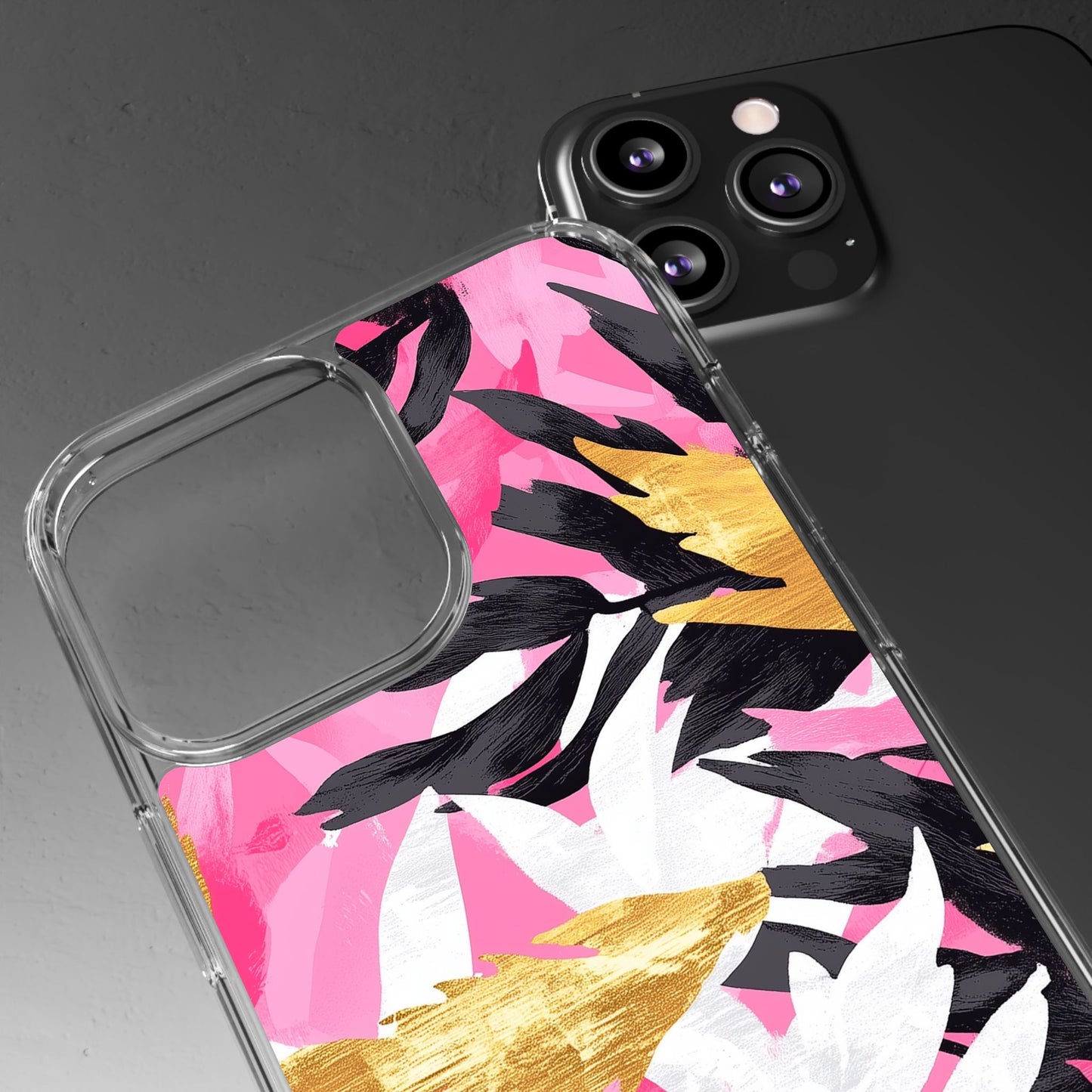 Floral Clear iPhone Case - Stylish Protection with Colorful Design