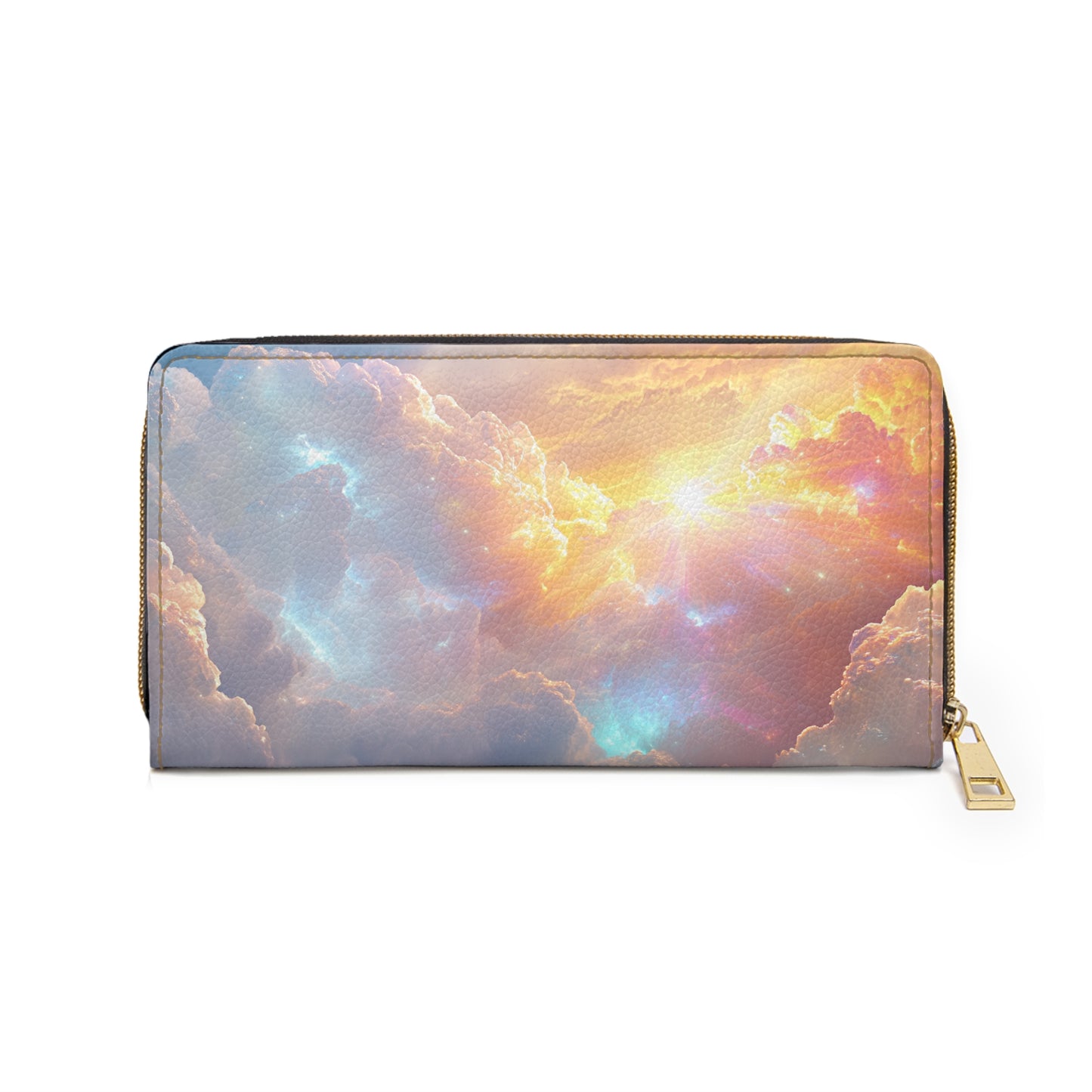 Celestial Chrome Cloud Cell Phone Clutch Wallet
