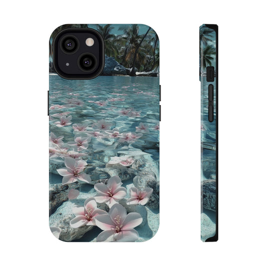 Tropical Floral Lagoon Tough iPhone Case