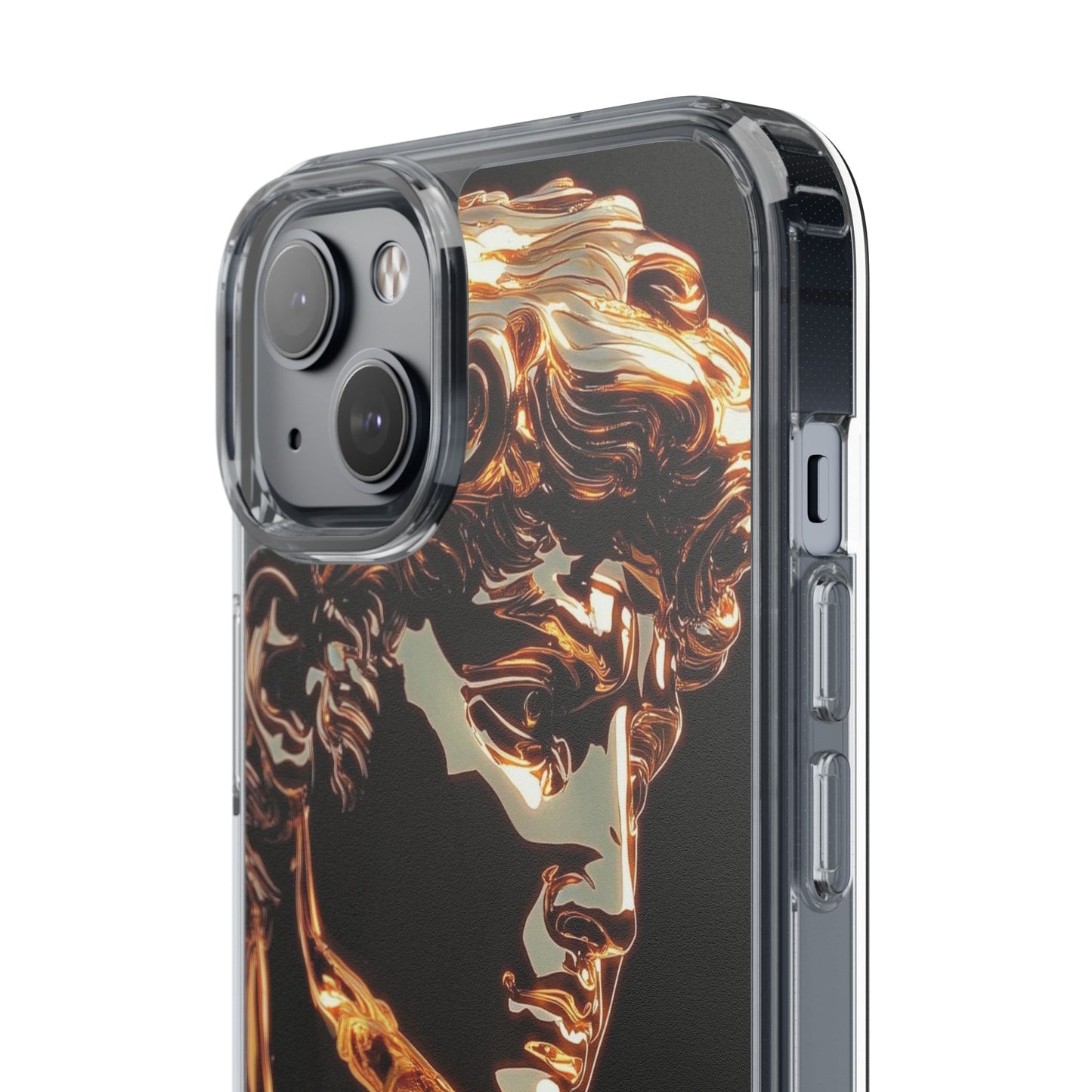 Gold David Sculpture Phone Case – Renaissance Inspired Luxury Art Design