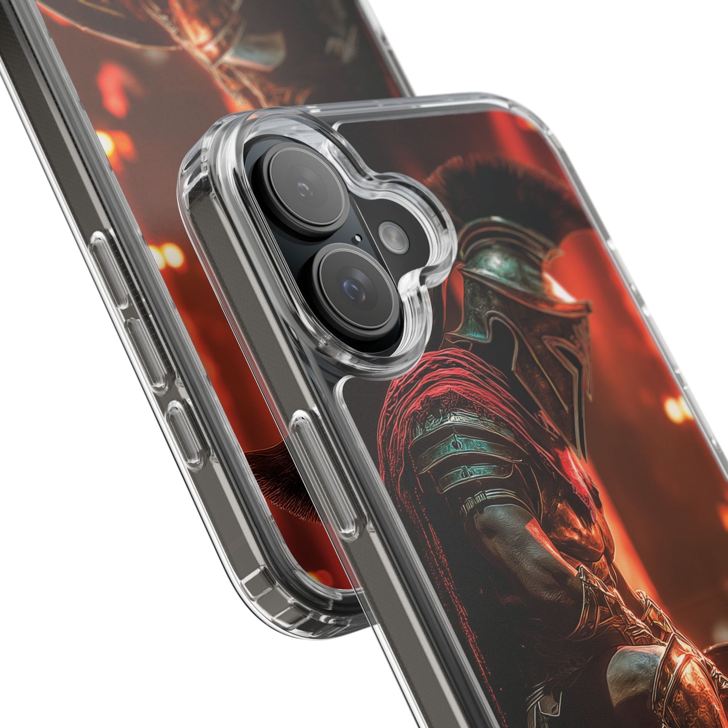 Leonidas Edition Spartan Warrior iPhone Case – Rugged Clear Protection with Bold Battle Inspired Design