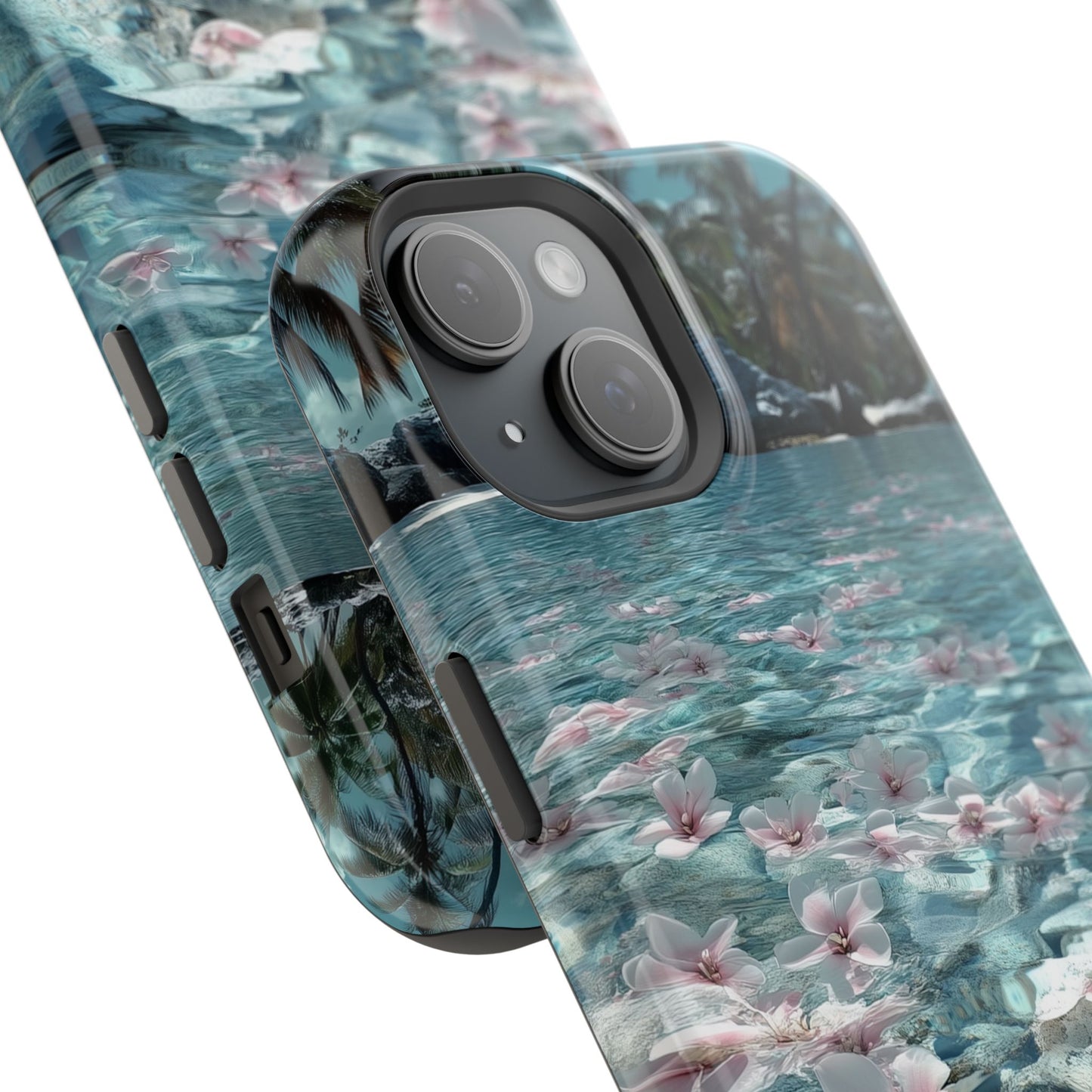 Tropical Floral Lagoon Tough iPhone Case