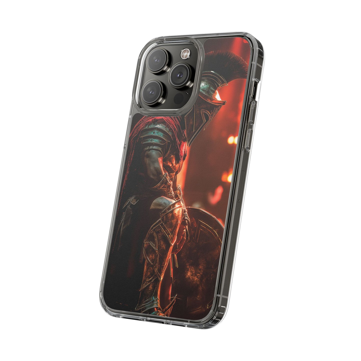 Leonidas Edition Spartan Warrior iPhone Case – Rugged Clear Protection with Bold Battle Inspired Design
