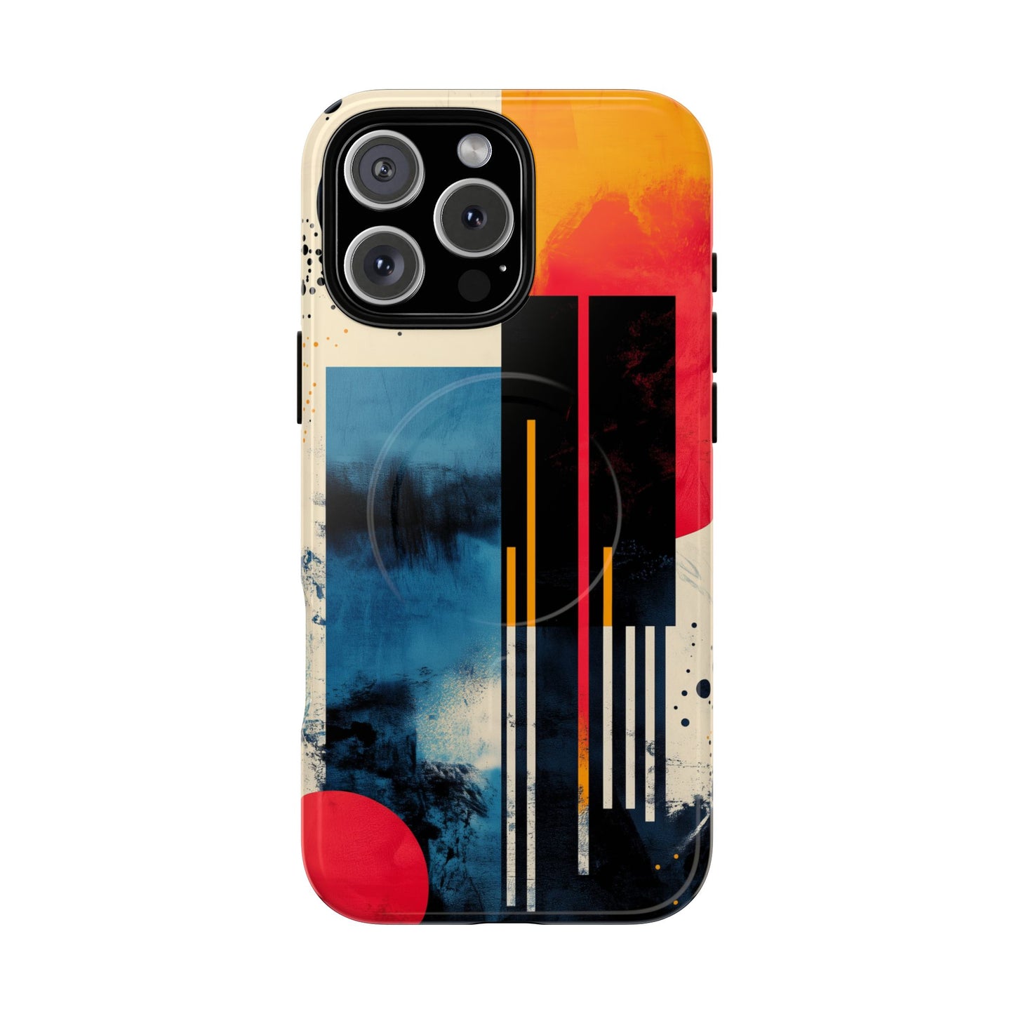 Abstract Tough Magnetic Phone Case - Colorful Geometric Design