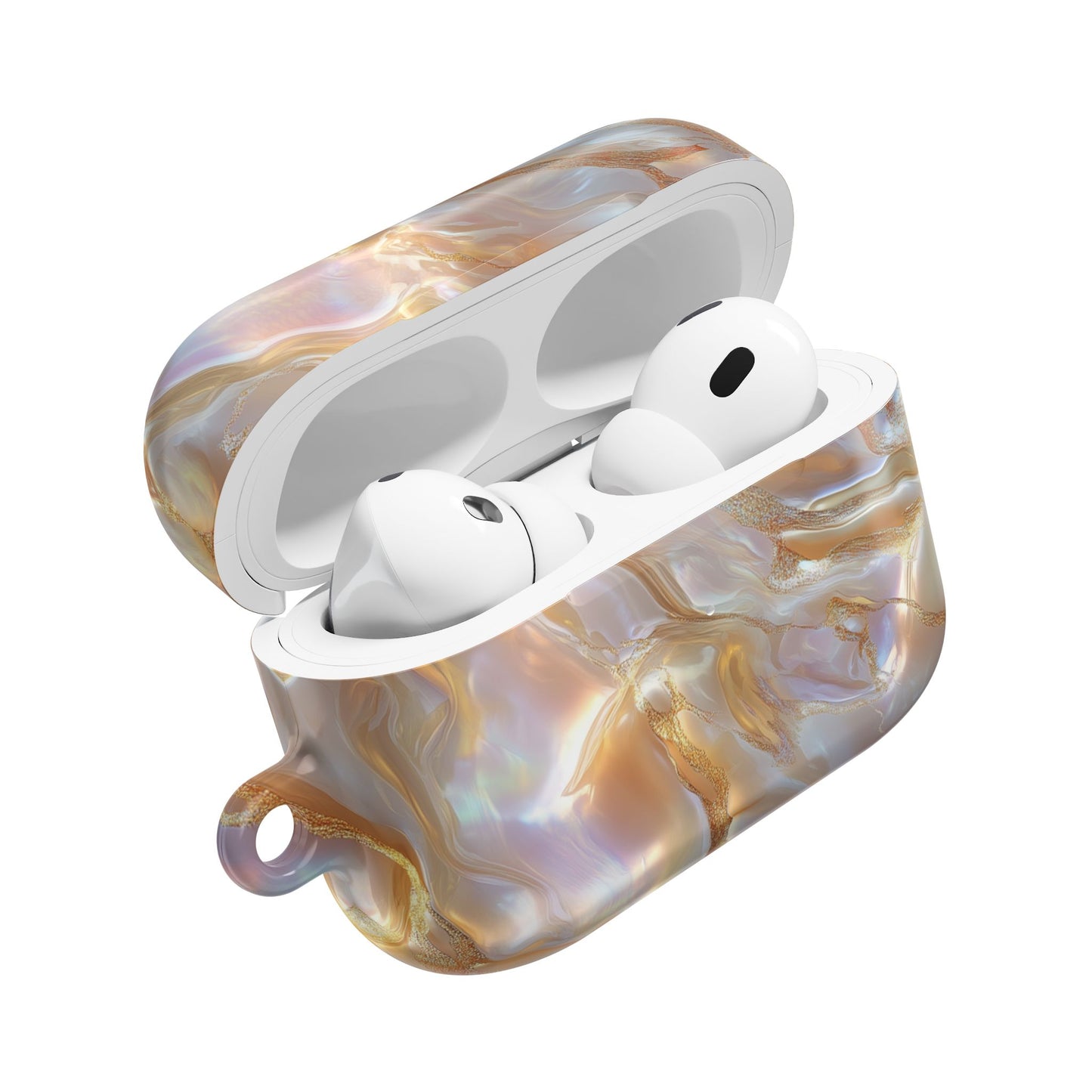 Lustrous Iridescent Gold & Mother of Pearl AirPod Case