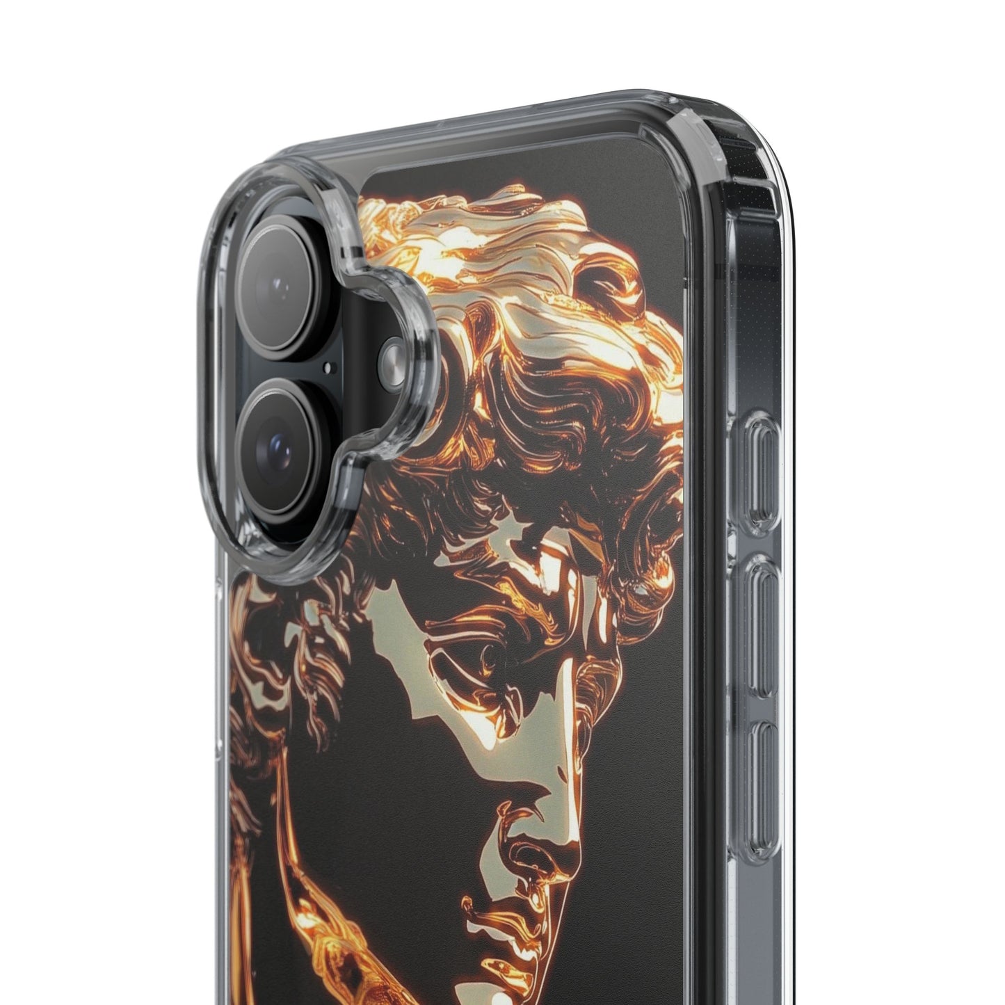 Gold David Sculpture Phone Case – Renaissance Inspired Luxury Art Design