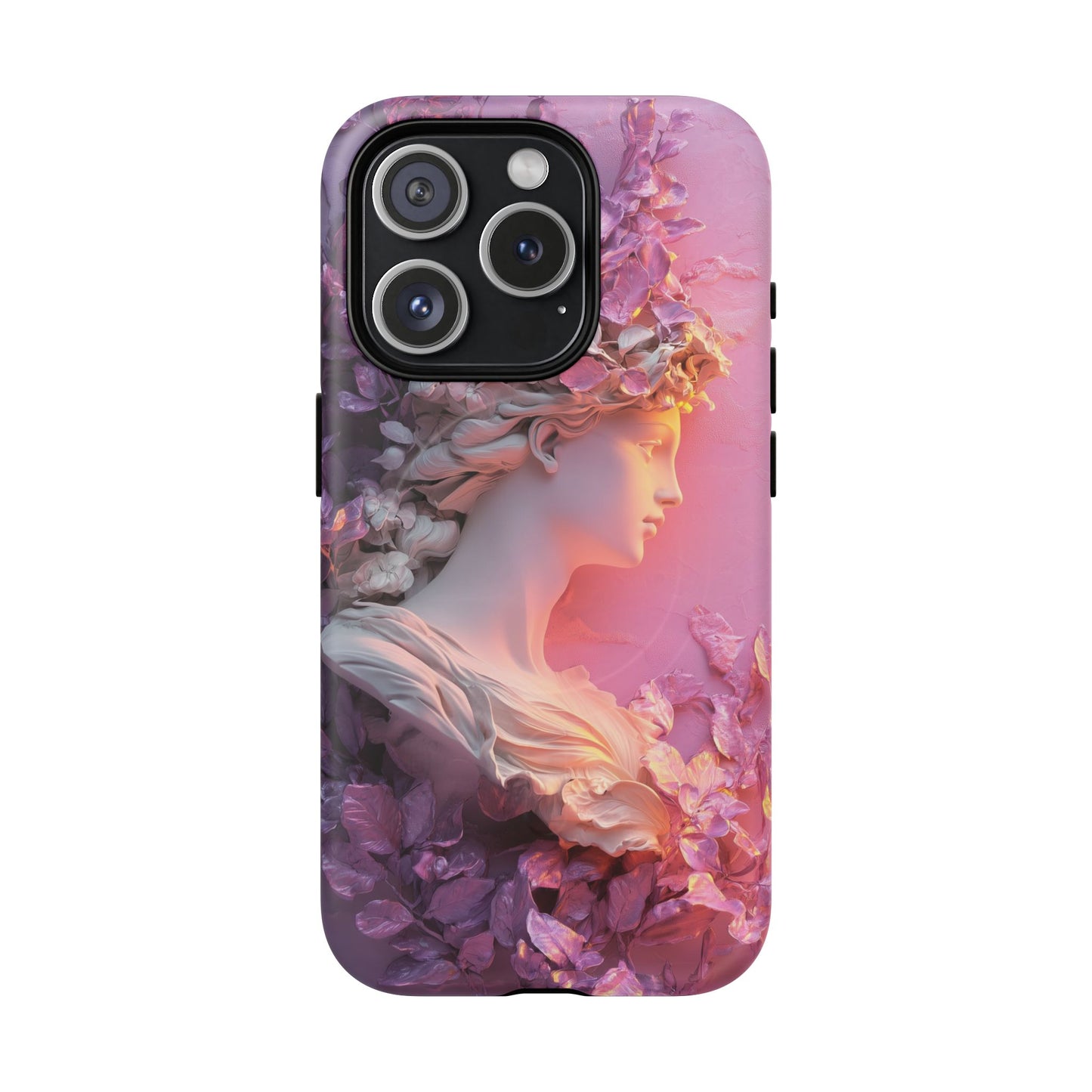 Elegant Floral Tough Magnetic Case for iPhone - Aesthetic Protection