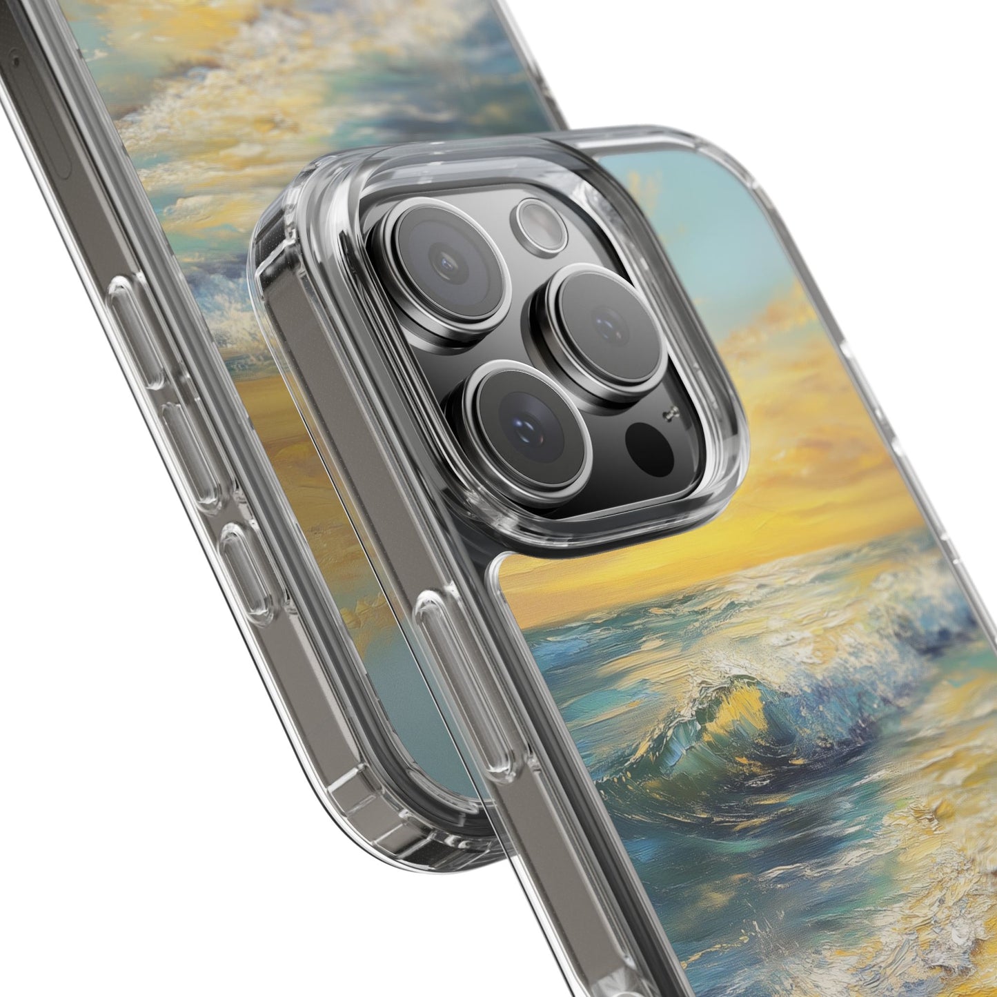 Ocean Sunset Clear iPhone Case – Radiant Coastal Glow with Vibrant Horizon Hues