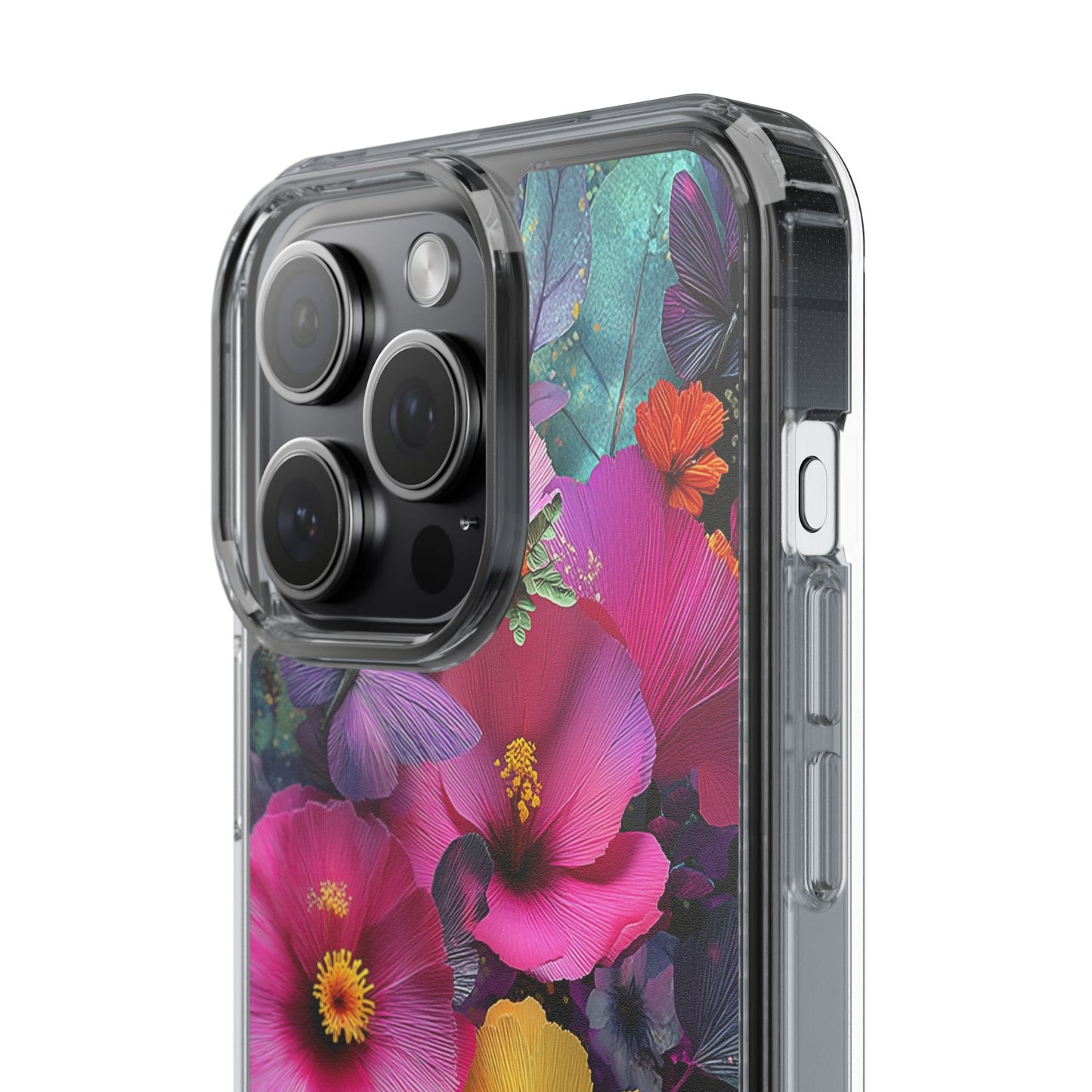Vibrant Floral Butterfly iPhone Case – Slim Aesthetic Boho Nature Design