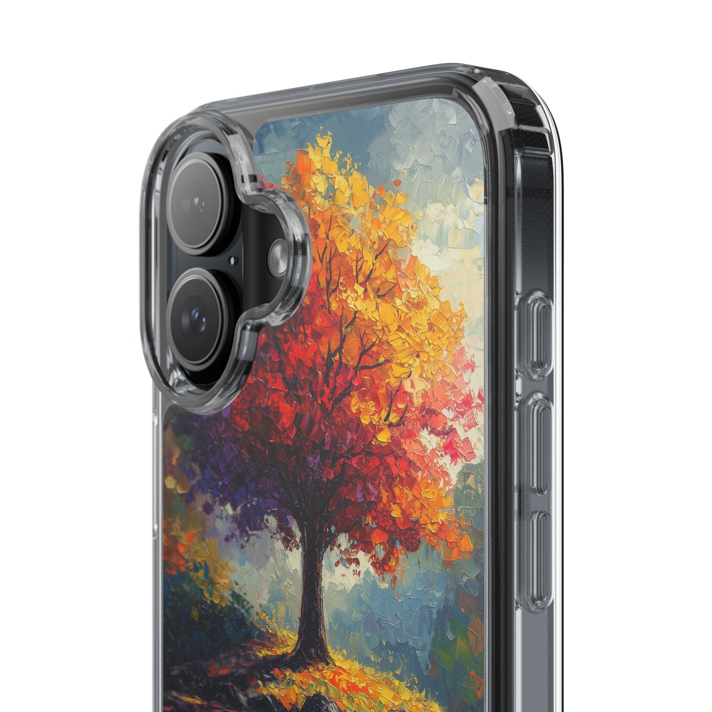 Autumn Landscape Phone Case - Clear Case with Vibrant Tree Design
