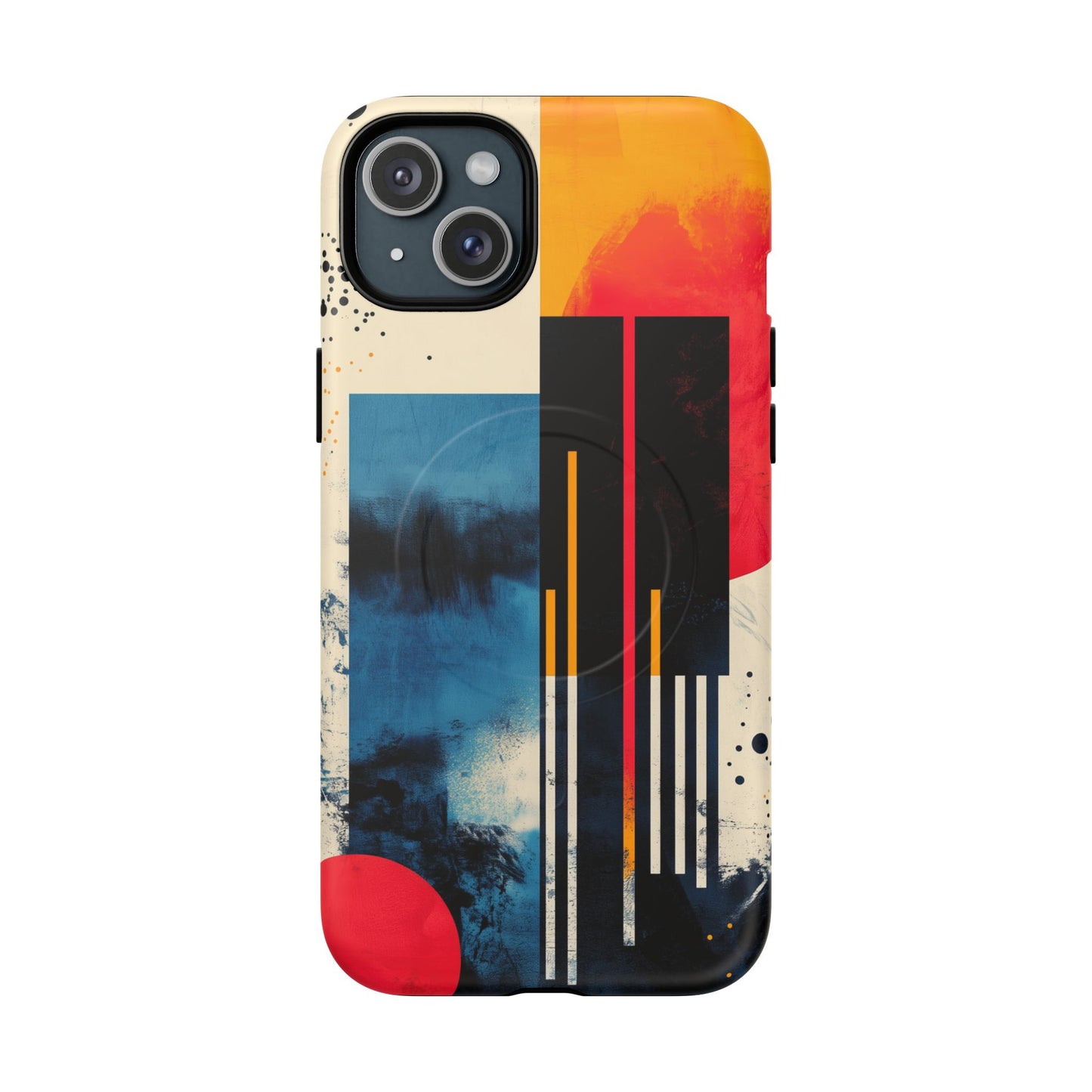 Abstract Tough Magnetic Phone Case - Colorful Geometric Design