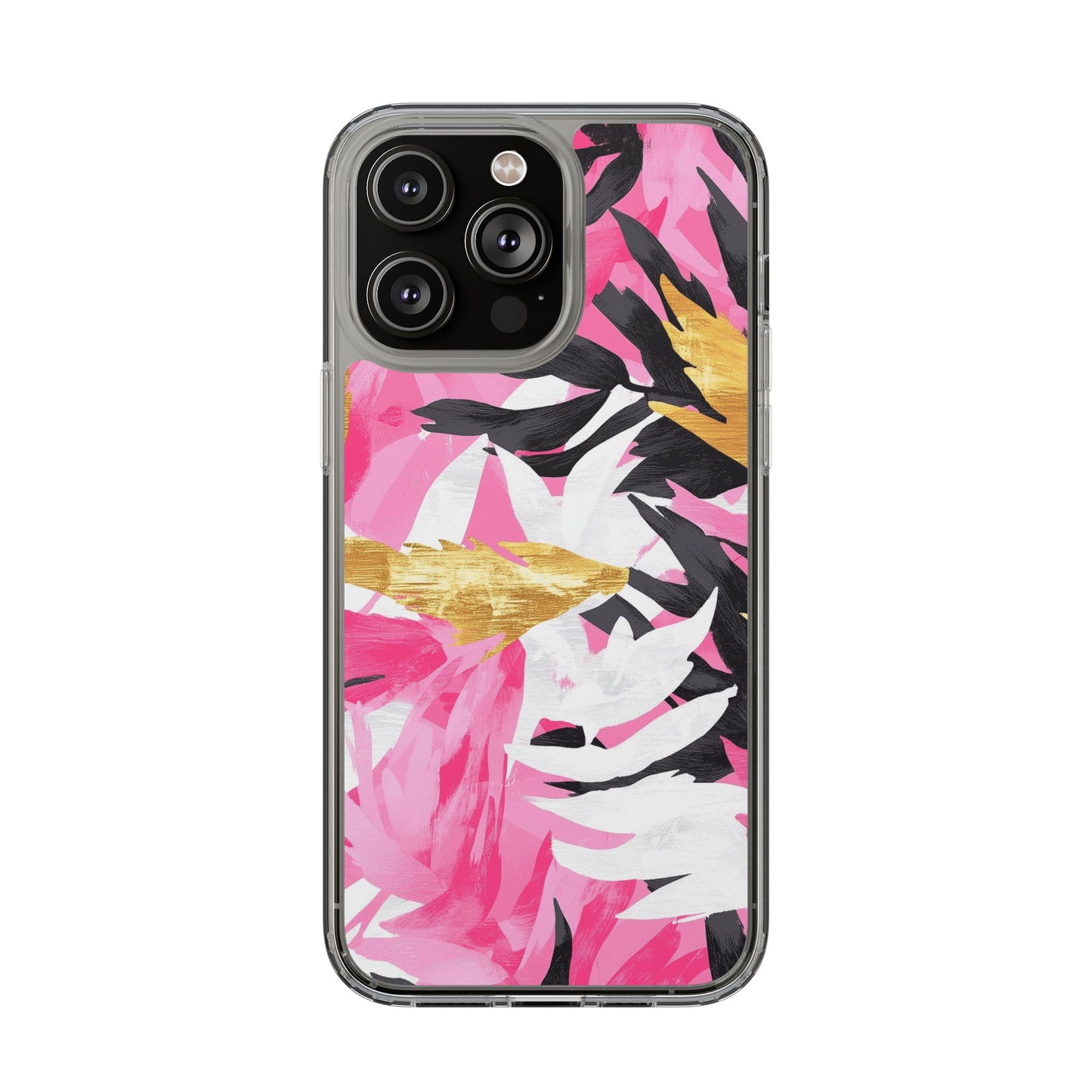 Floral Clear iPhone Case - Stylish Protection with Colorful Design
