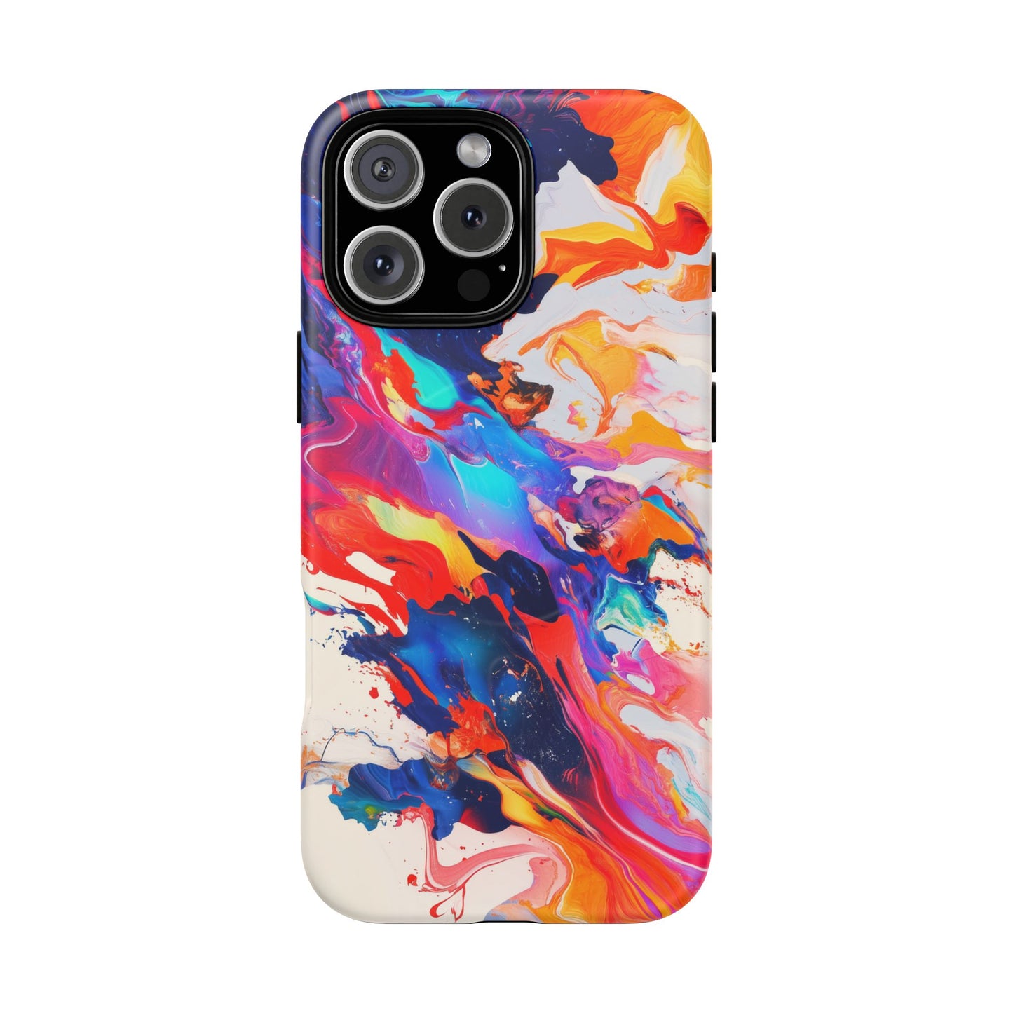 Vibrant Tough Magnetic Case - Color Splash Design for iPhone