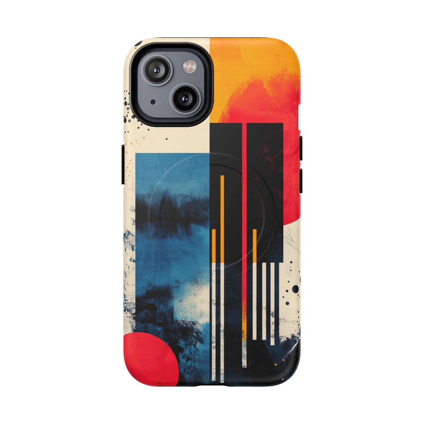Abstract Tough Magnetic Phone Case - Colorful Geometric Design
