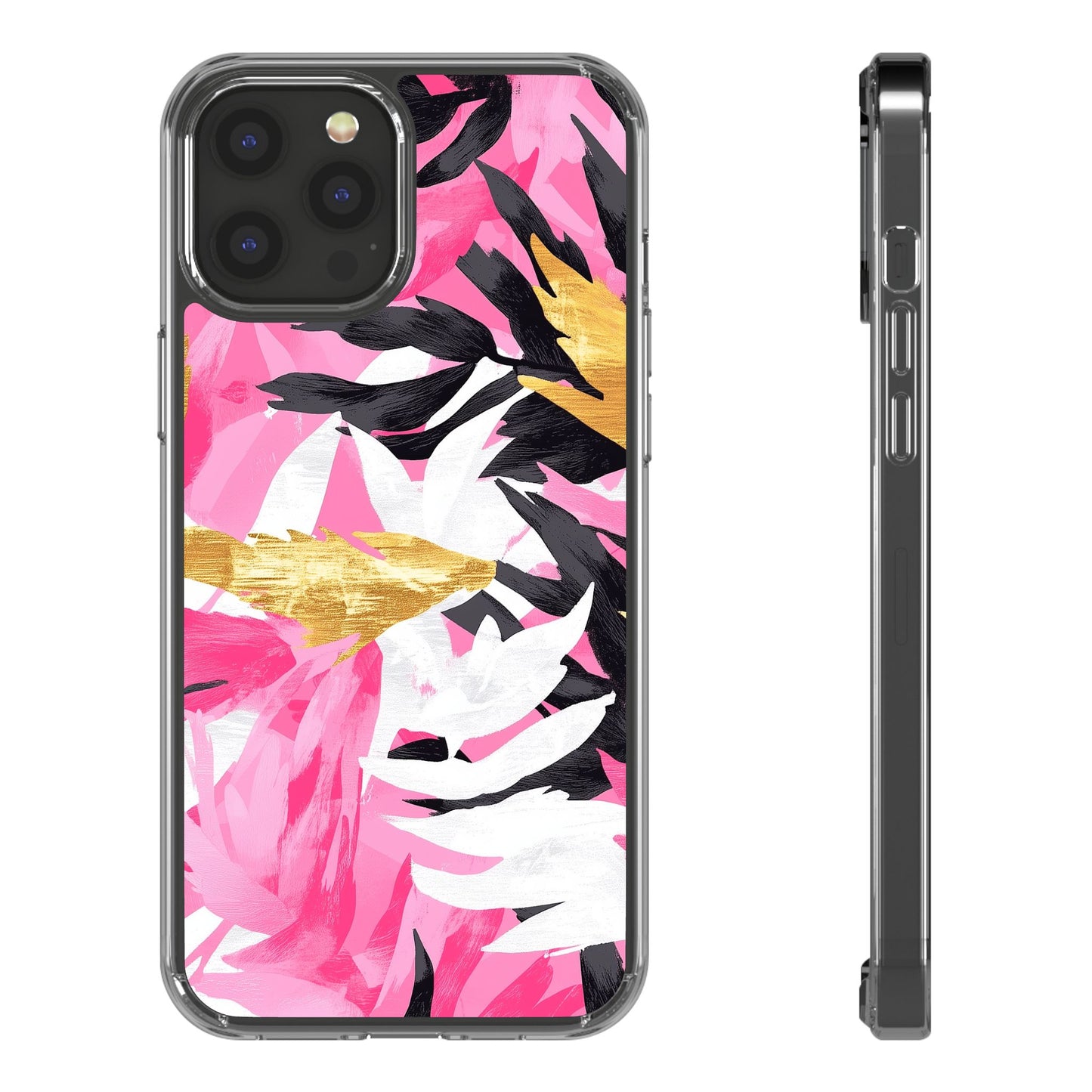 Floral Clear iPhone Case - Stylish Protection with Colorful Design