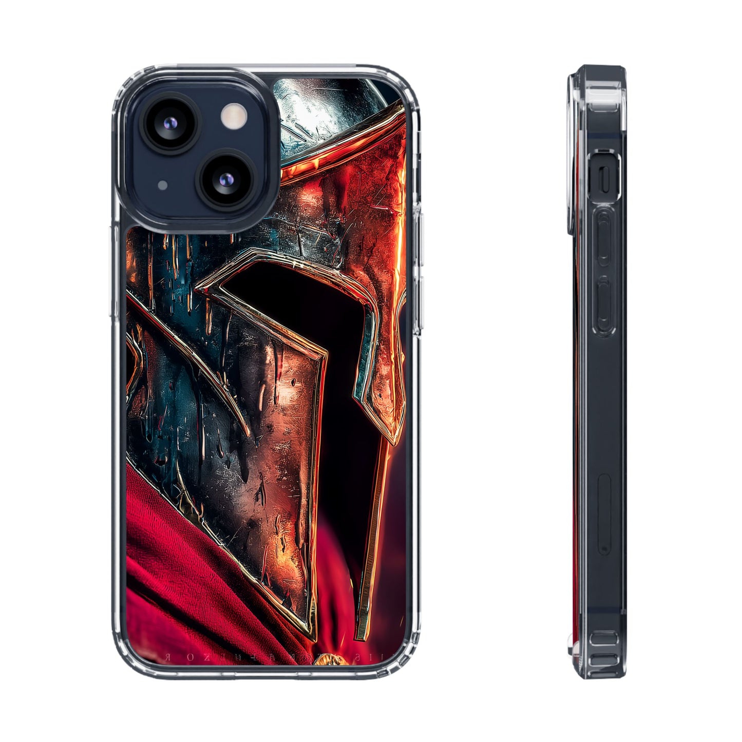 Battle Ready Clear Phone Case - Heroic Spartan Design