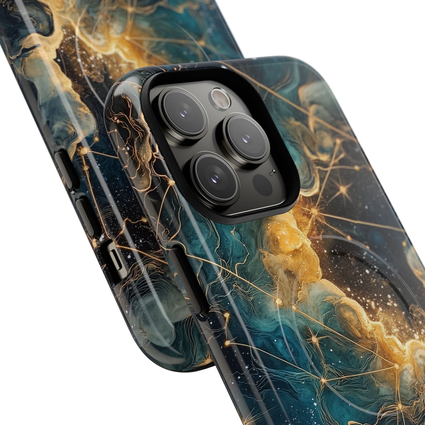 Cosmic Tough Magnetic iPhone Case - Nebula Design, Durable Protection