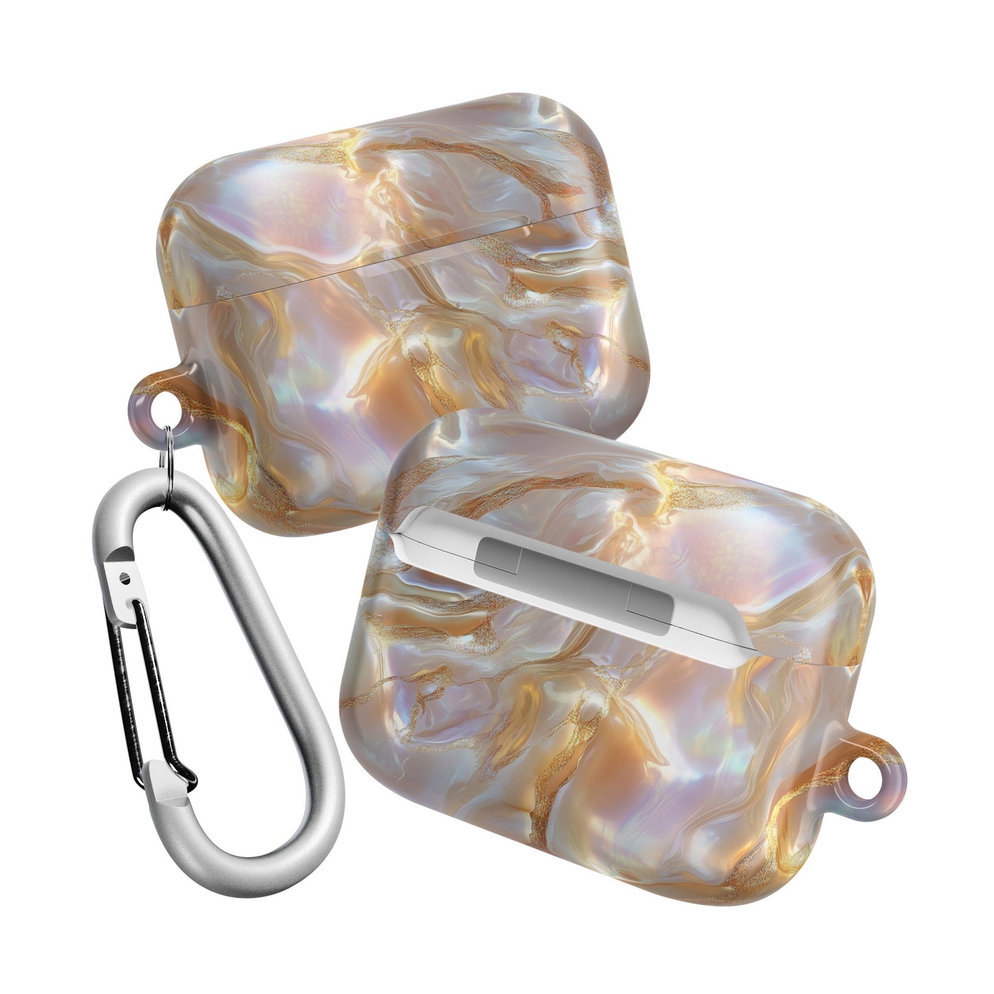 Lustrous Iridescent Gold & Mother of Pearl AirPod Case