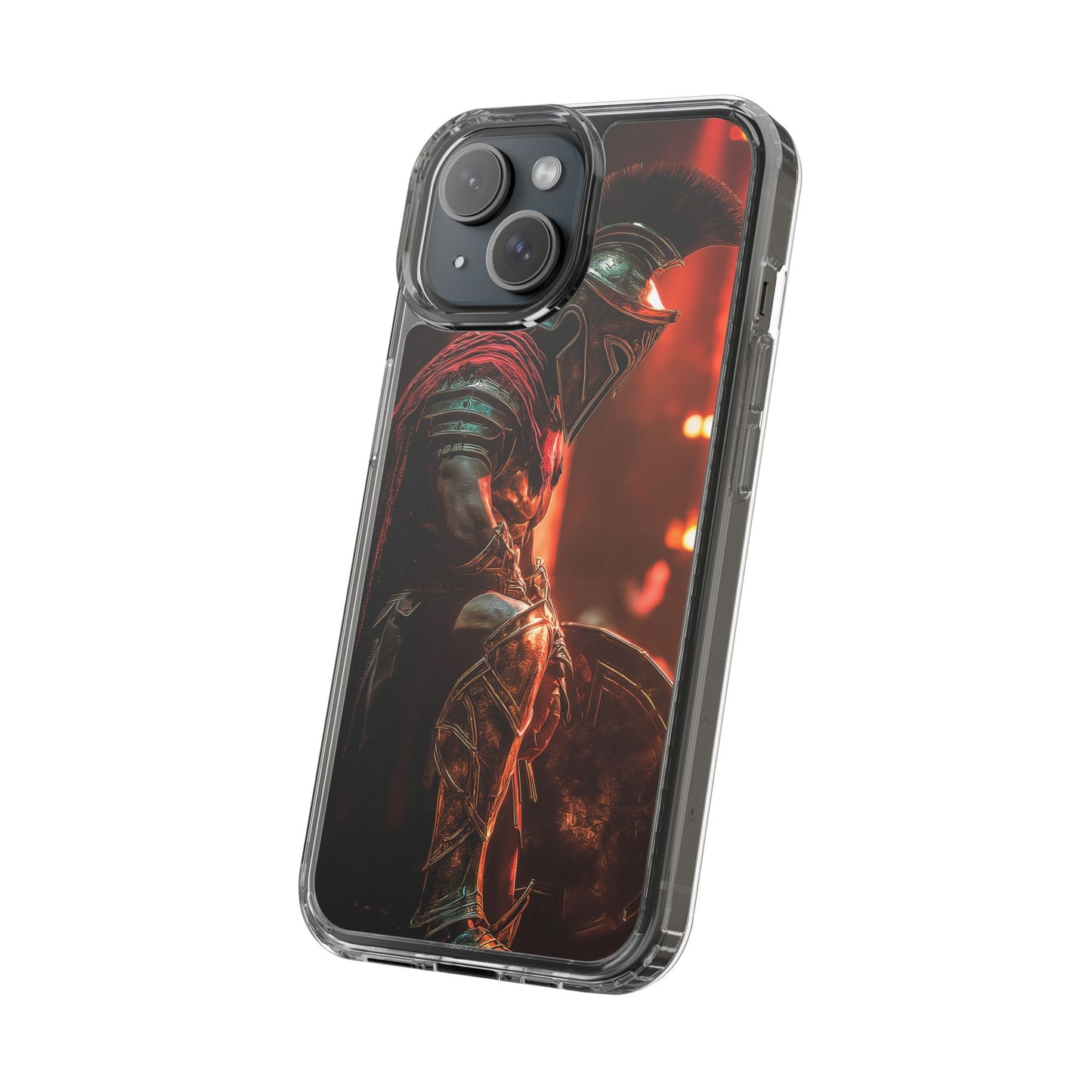 Leonidas Edition Spartan Warrior iPhone Case – Rugged Clear Protection with Bold Battle Inspired Design