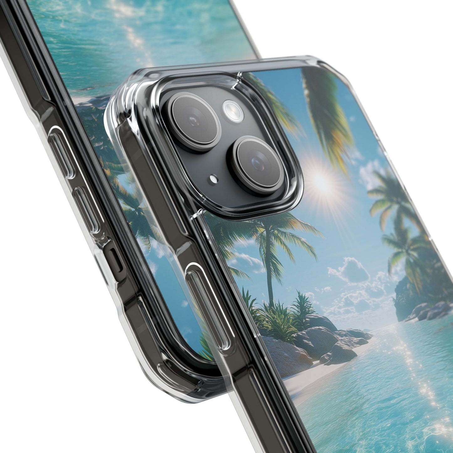 Tropical Paradise Magnetic Clear Impact iPhone Case