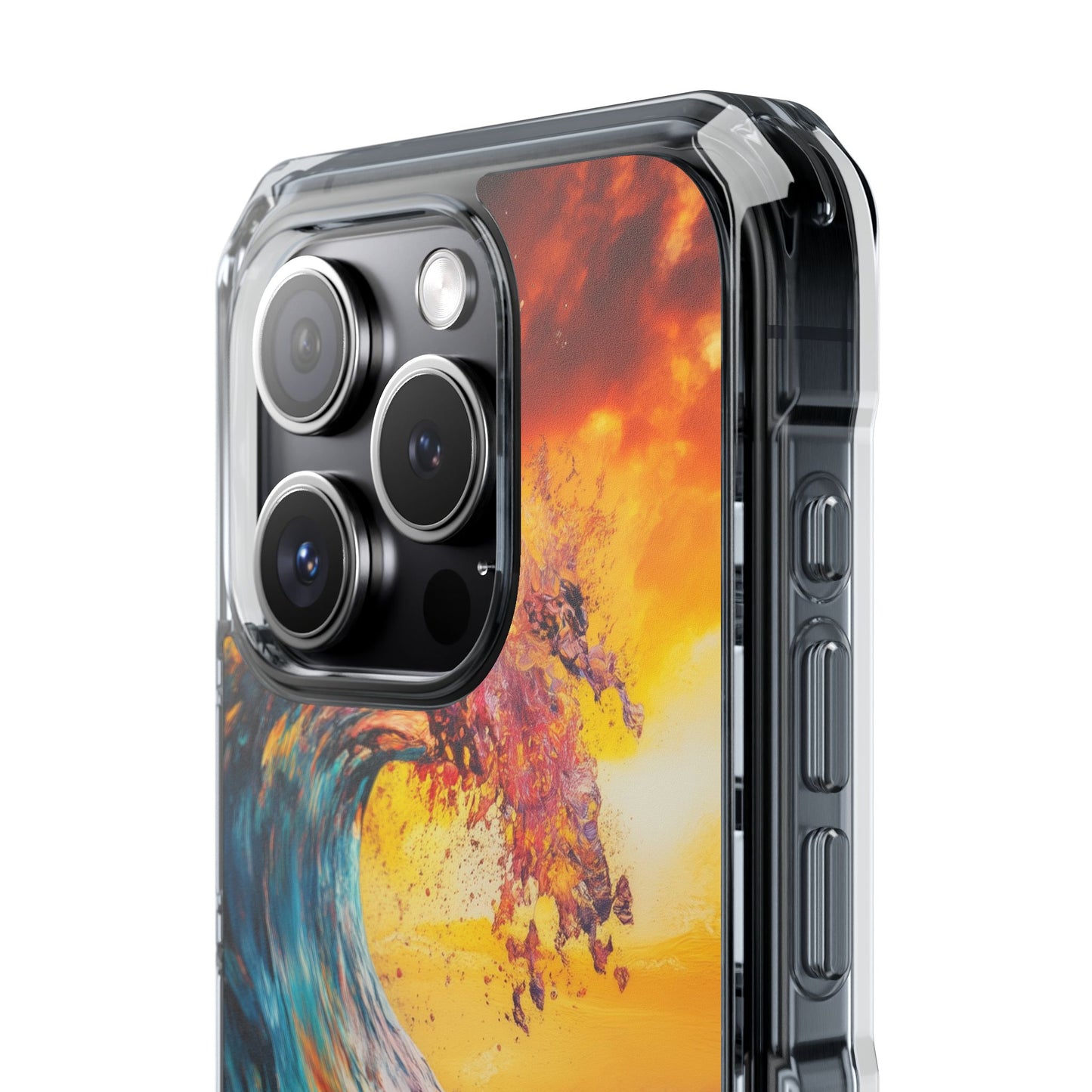 Radiant Sunset Swell Magnetic Clear iPhone Case