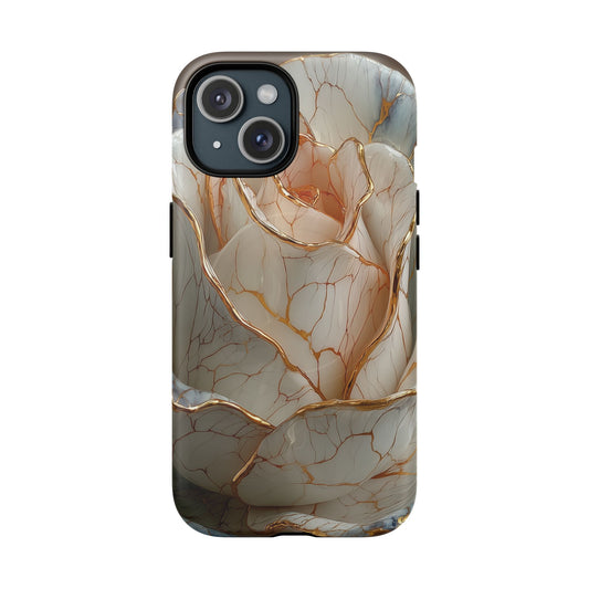 Elegant Rose iPhone Case - Tough Magnetic Design for Stylish Protection