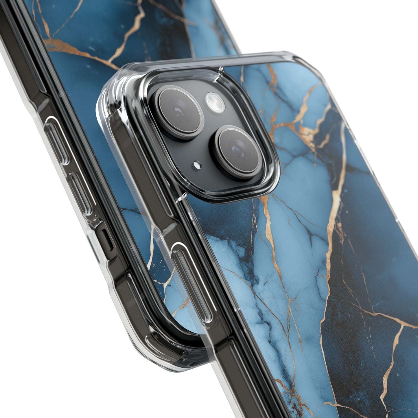 Gilded Blue Marble Clear Impact iPhone Case
