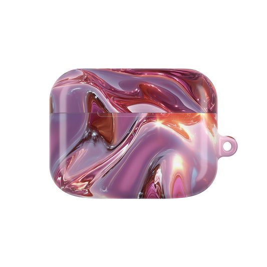 Pink Metallic Wave AirPod Case