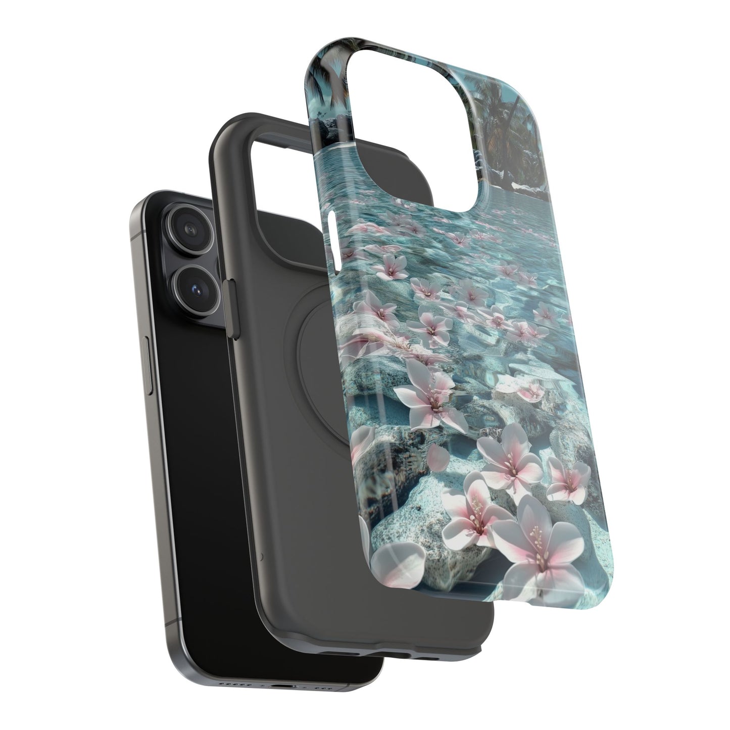 Tropical Floral Lagoon Tough iPhone Case
