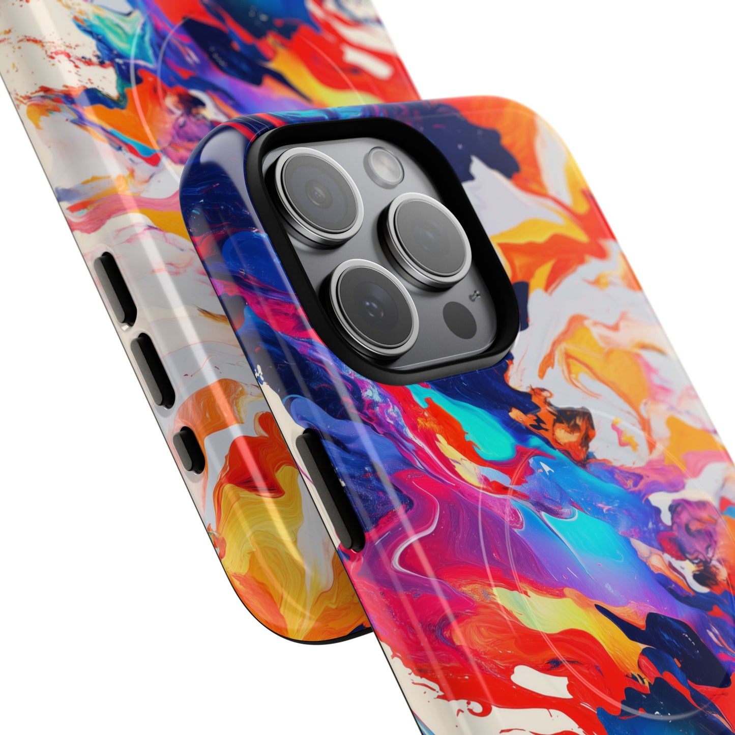 Vibrant Tough Magnetic Case - Color Splash Design for iPhone