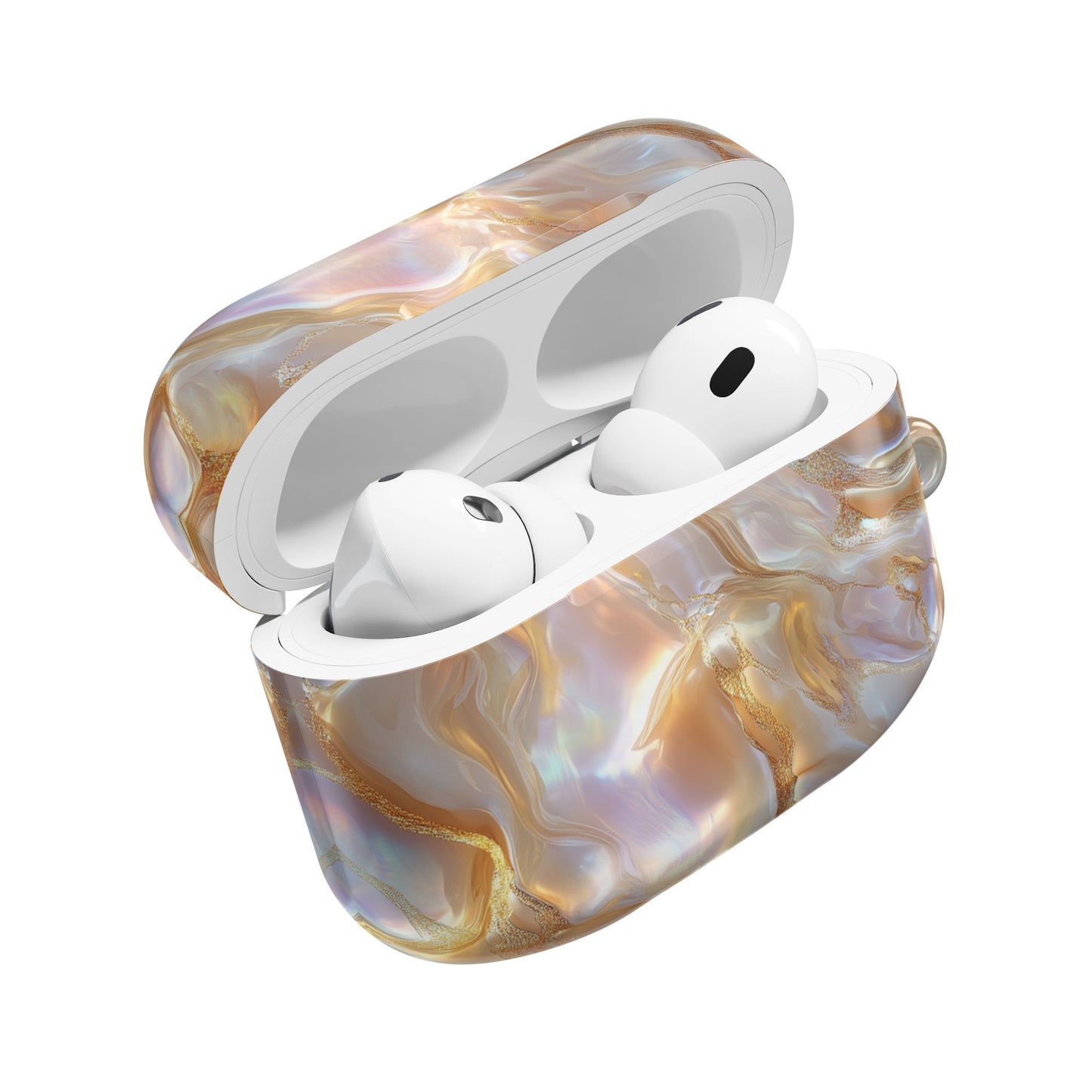 Lustrous Iridescent Gold & Mother of Pearl AirPod Case