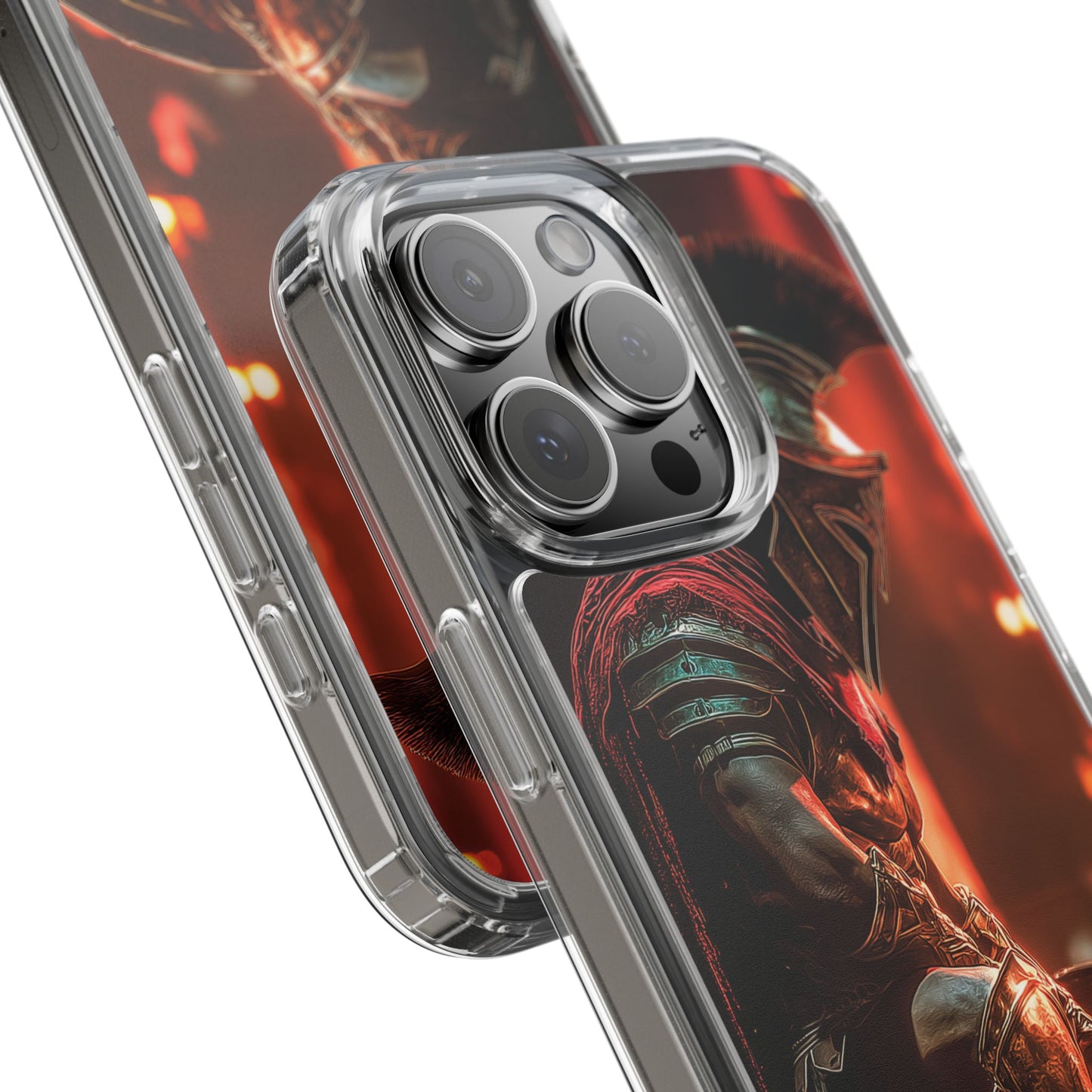 Leonidas Edition Spartan Warrior iPhone Case – Rugged Clear Protection with Bold Battle Inspired Design