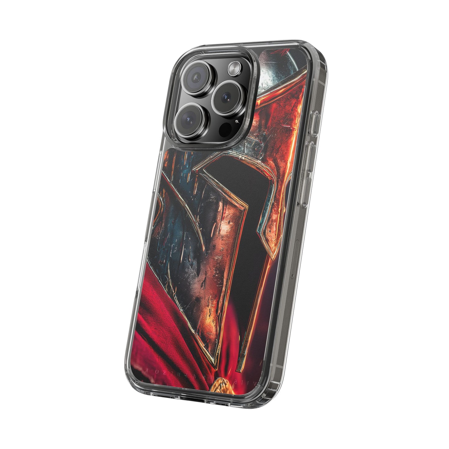 Battle Ready Clear Phone Case - Heroic Spartan Design