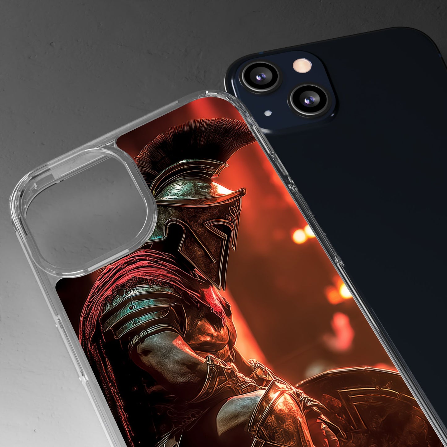 Leonidas Edition Spartan Warrior iPhone Case – Rugged Clear Protection with Bold Battle Inspired Design