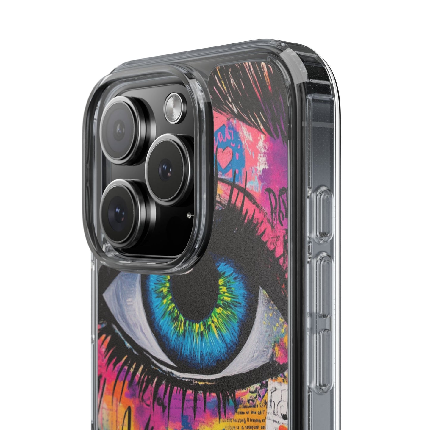 Vibrant Eye Art Clear iPhone Case - Stylish Protection for Trendsetters