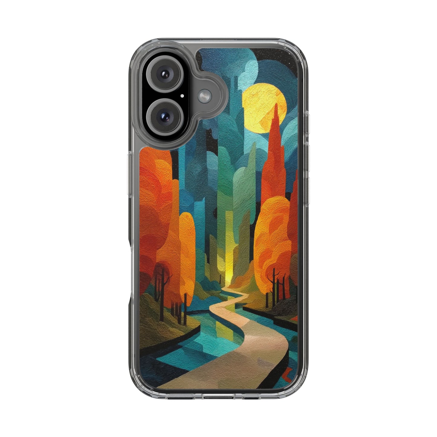 Vibrant Deep Art Landscape Phone Case - Clear Protective Cover for Nature Lovers
